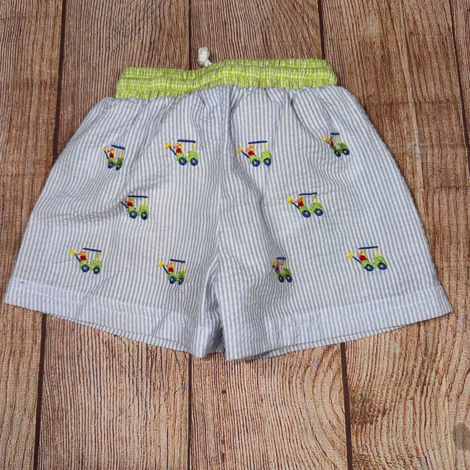 Other Anavini 12 Month Hand Smocked Shorts with Embroidered Trucks Size US 26 / EU 42 - 6 Thumbnail