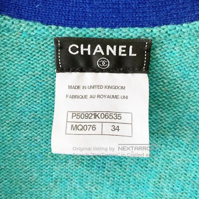 Chanel Chanel Green Cashmere Cardigan for Women . Size S / US 4 / IT 40 - 7 Thumbnail
