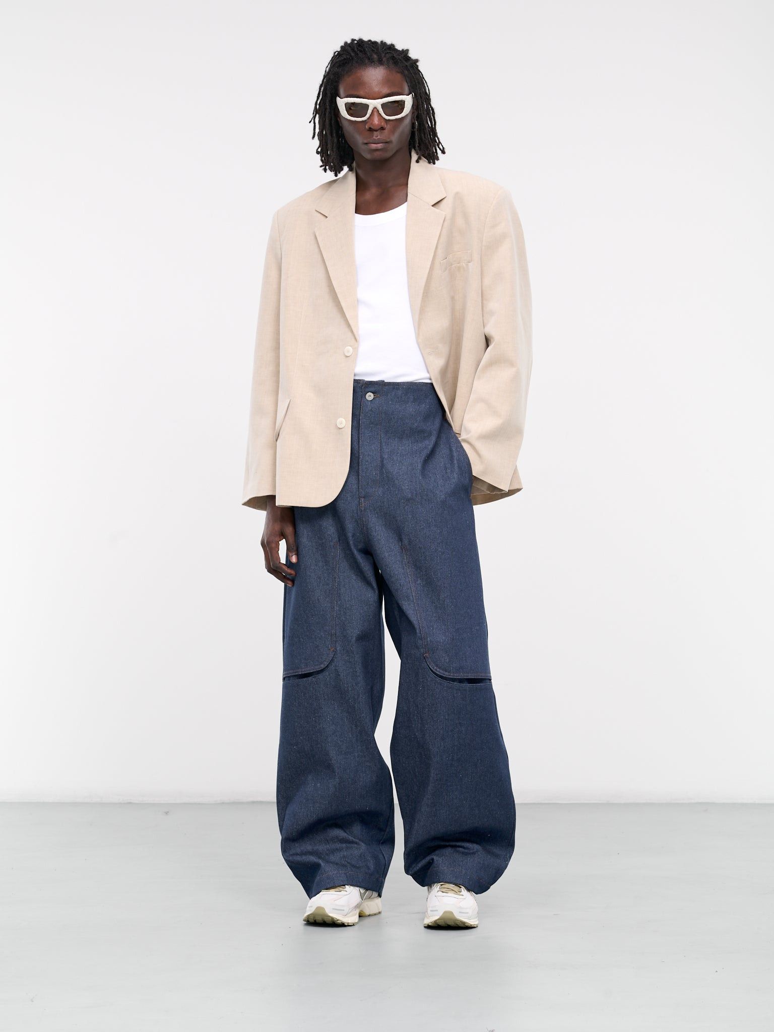 Jacquemus o1s22i1n1024 Single Breasted Jacket in Beige Size US M / EU 48-50 / 2 - 6 Thumbnail