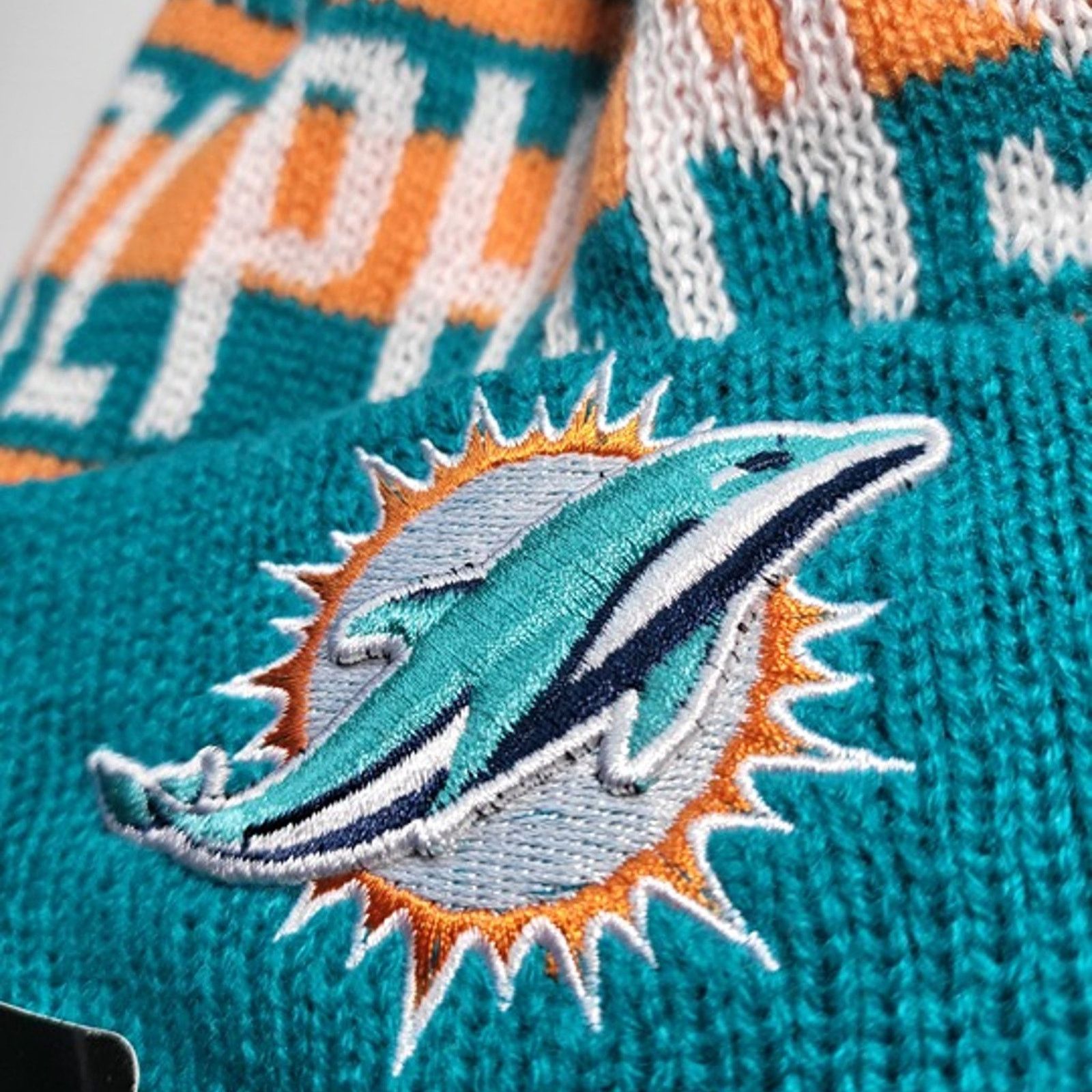 Other NWT Miami Dolphins Sports Knit Pom Beanie Fleece Lined Size ONE SIZE - 2 Thumbnail