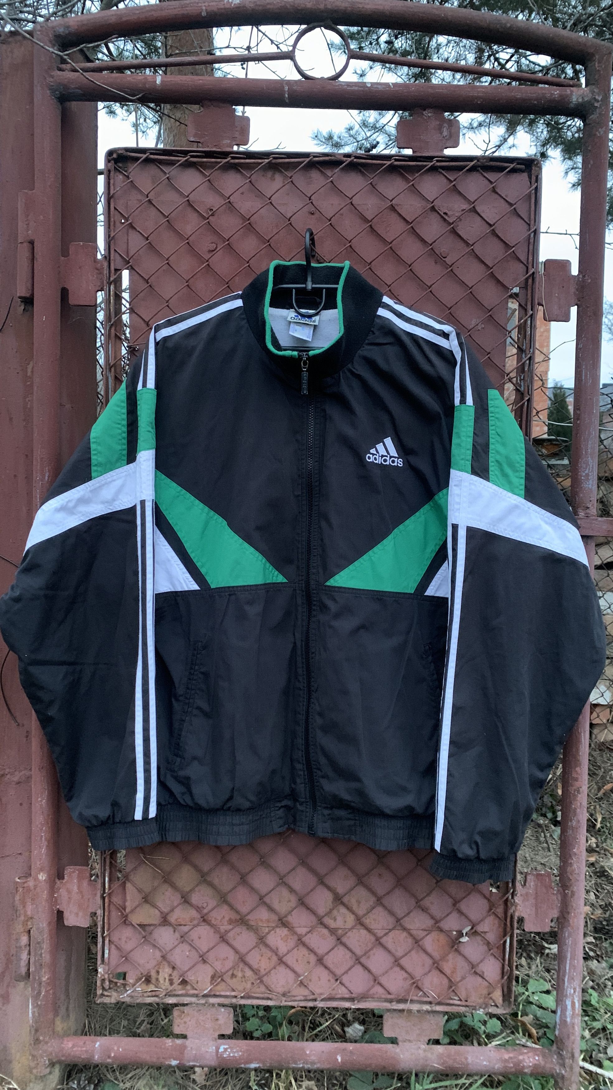 Adidas × Vintage Vintage Adidas 90s track windbreak bomber jacket Size US M / EU 48-50 / 2 - 1 Thumbnail
