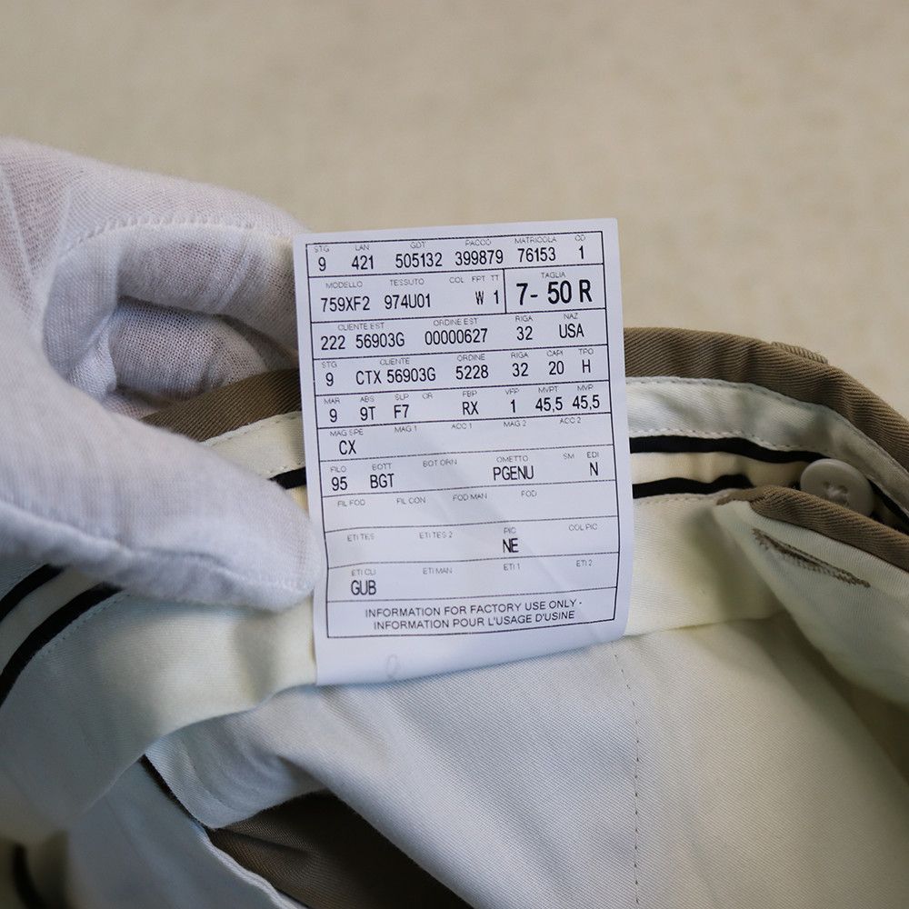 Gucci Gucci Beige Cotton Trousers with Iconic Bee Detail Size 50R - 8 Thumbnail