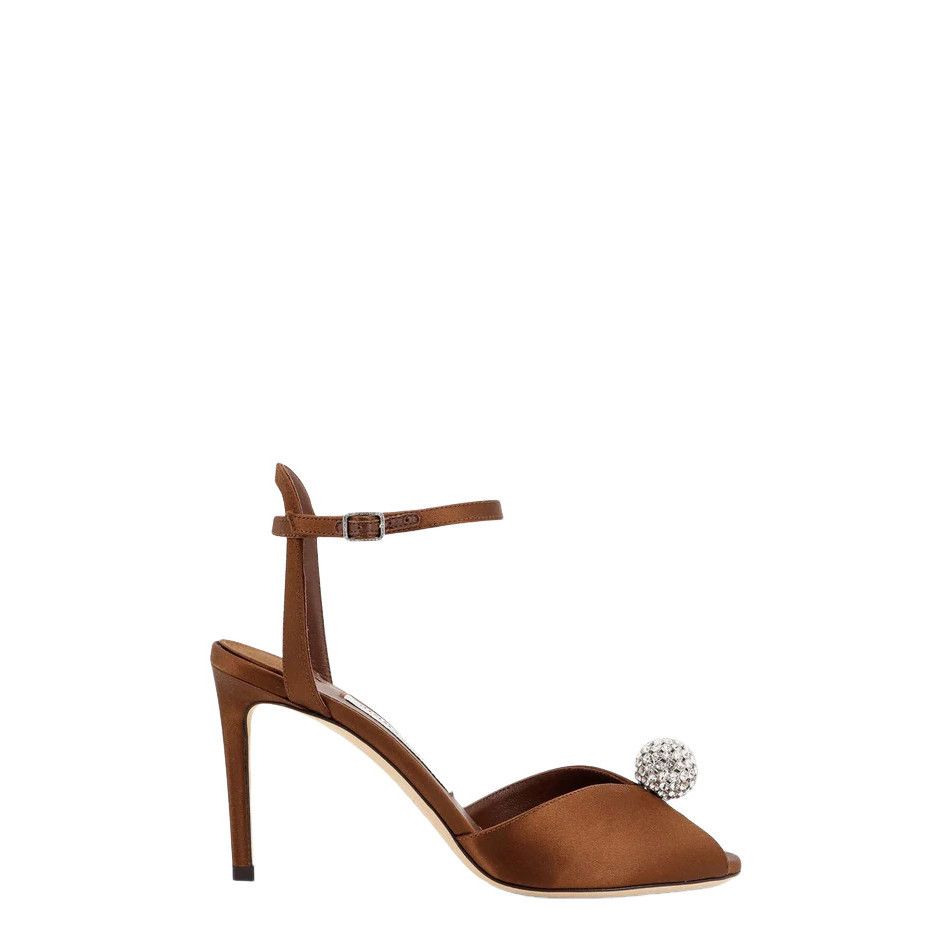 JIMMY CHOO Sacora 85mm Bronze Sandals New (Women's size:9;)