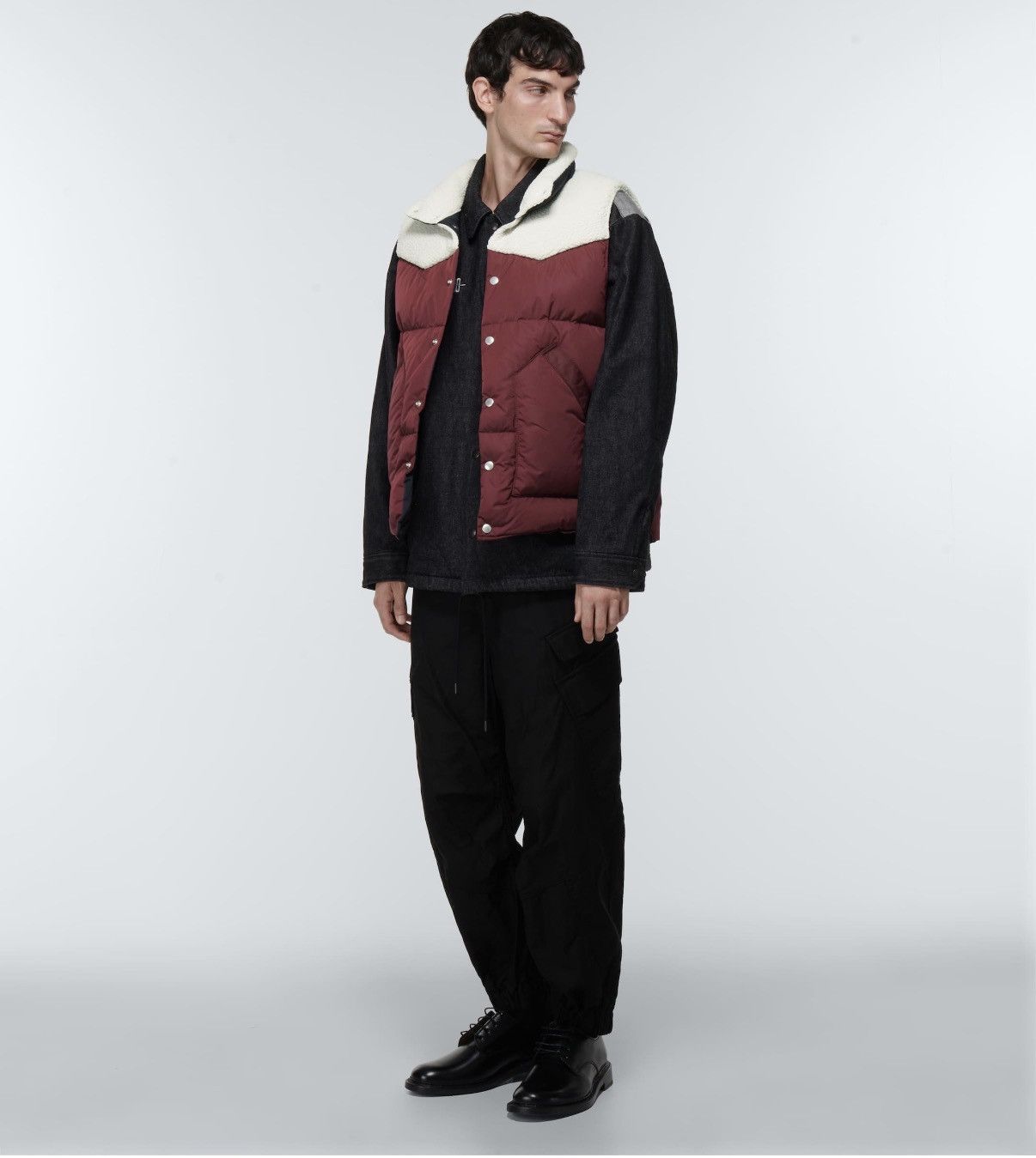 Undercover AW22 Faux shearling-trimmed down vest Size US XXL / EU 58 / 5 - 6 Thumbnail