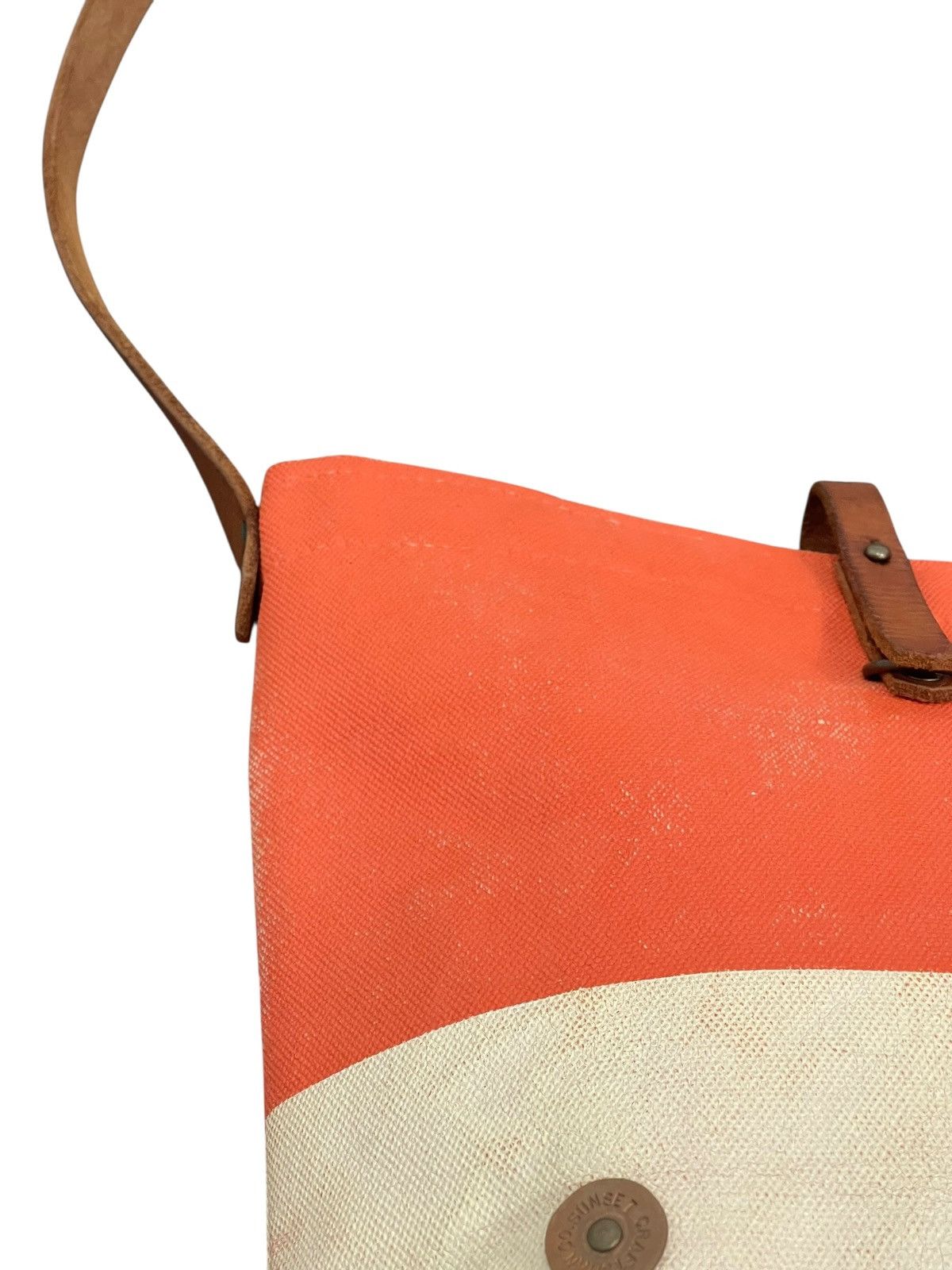 Comme des Garcons × Stussy Leather Cotton Coated Sunset Craftman Cross Body Bag 7🟩 Size ONE SIZE - 9 Thumbnail