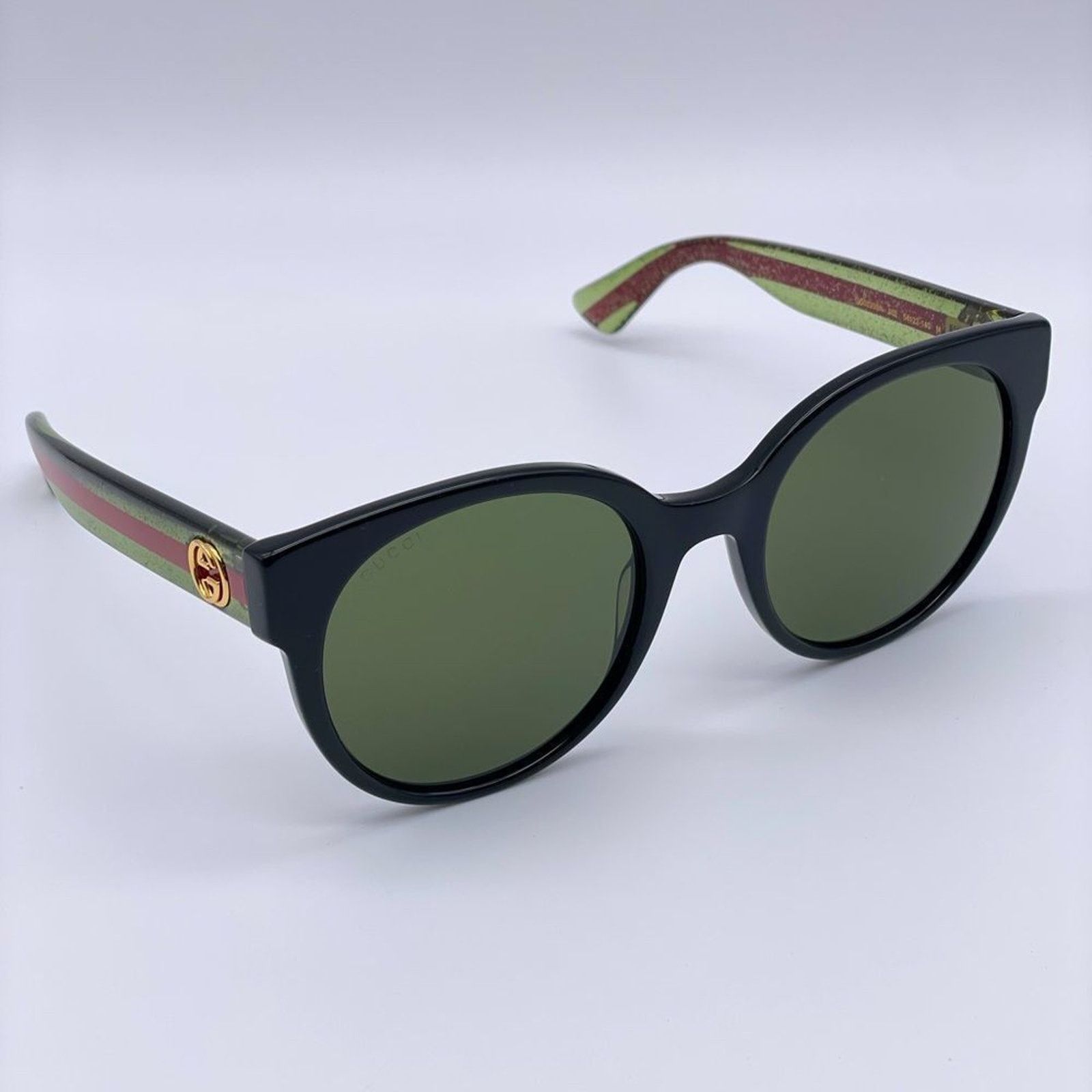 Gucci BRAND NEW GUCCI GG0035SN 002 Black/Green Women Sunglasses Size ONE SIZE - 3 Thumbnail