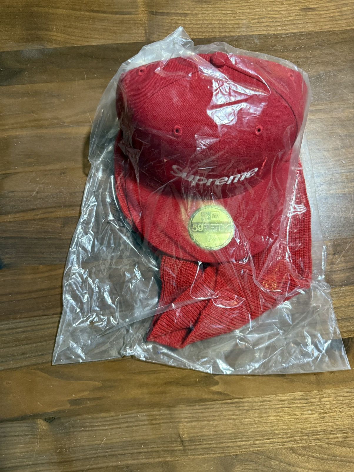 New Era × Supreme Supreme Box Logo New Era 59FIFTY Hat + Balaclava Red 7 3/8 Size ONE SIZE - 5 Thumbnail