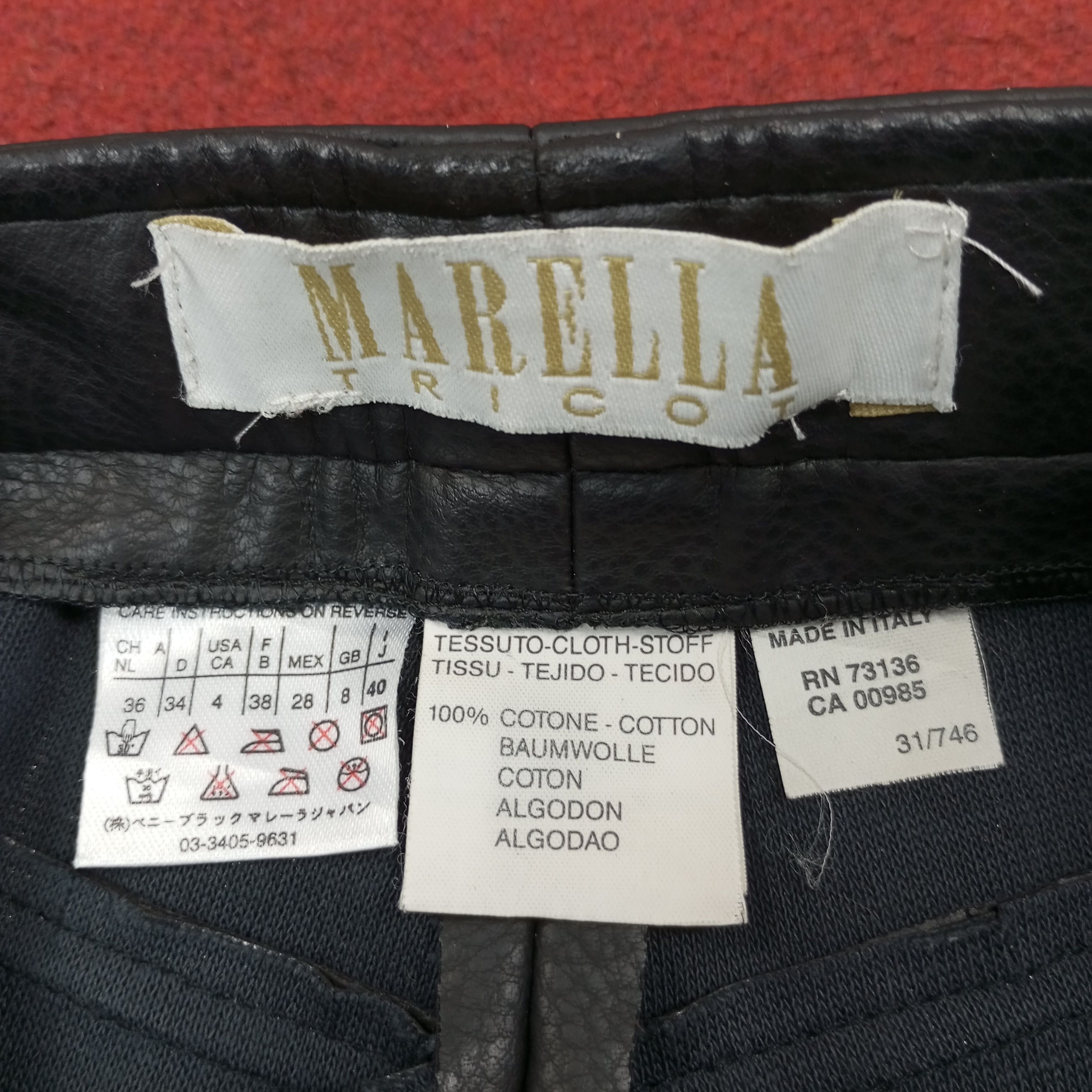 Marella Marella Tricot Fashion Style Leather Pants Size 28" / US 6 / IT 42 - 12 Thumbnail