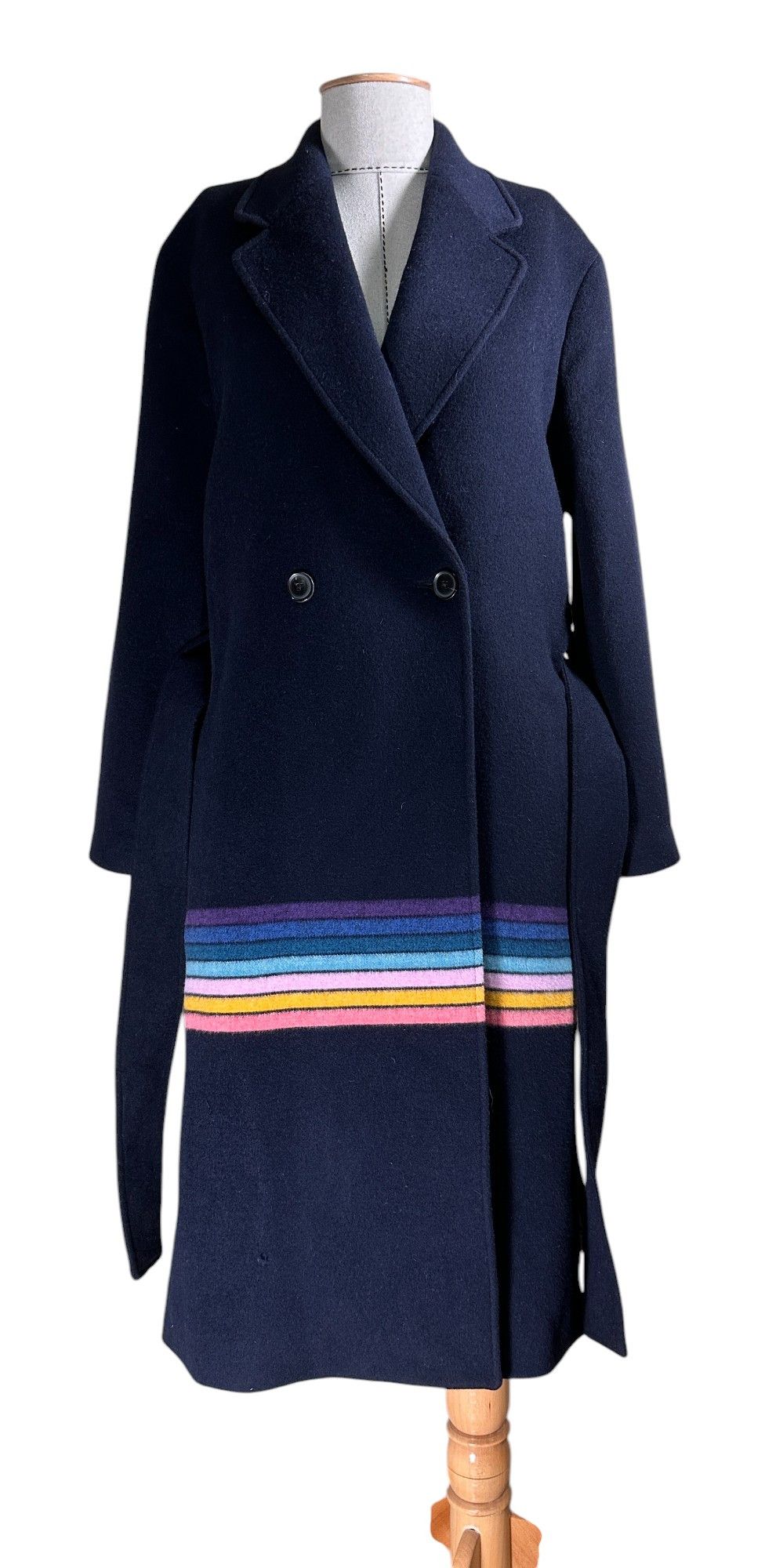 Paul Smith Navy Blue Coat Striped Colors Size M / US 6-8 / IT 42-44 - 5 Thumbnail