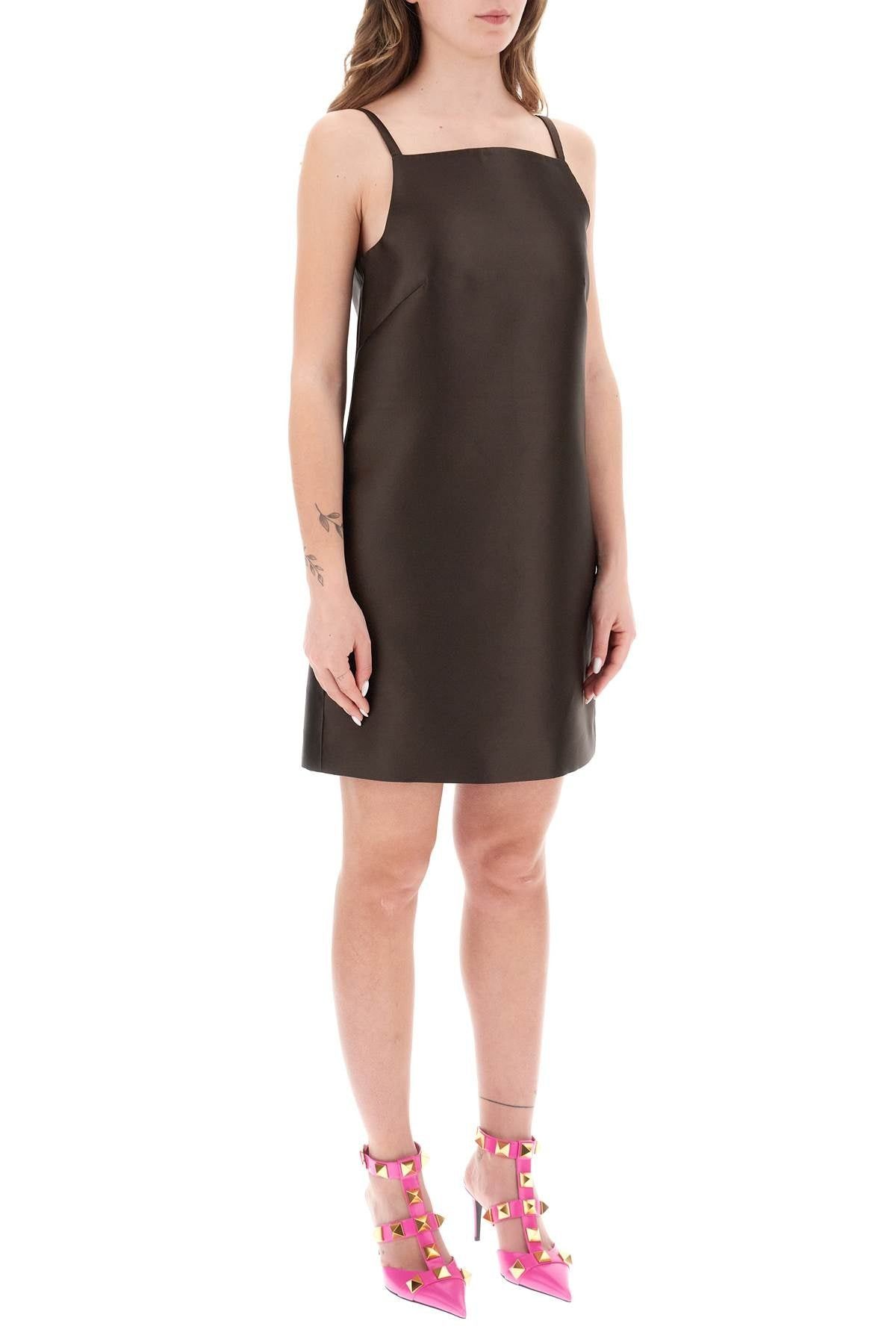 Valentino o1y0326 Mini Dress in Dark Brown Size M / US 6-8 / IT 42-44 - 2 Thumbnail