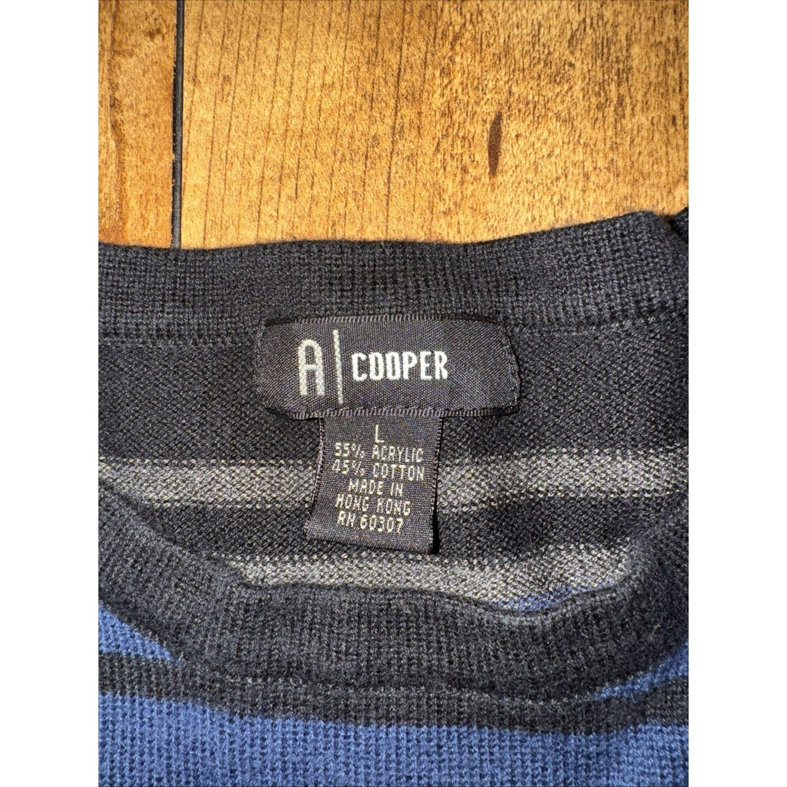 Cooper × Vintage A. Cooper Stripped Lightweight Sweater Large 21x25 Blue Size US L / EU 52-54 / 3 - 2 Thumbnail