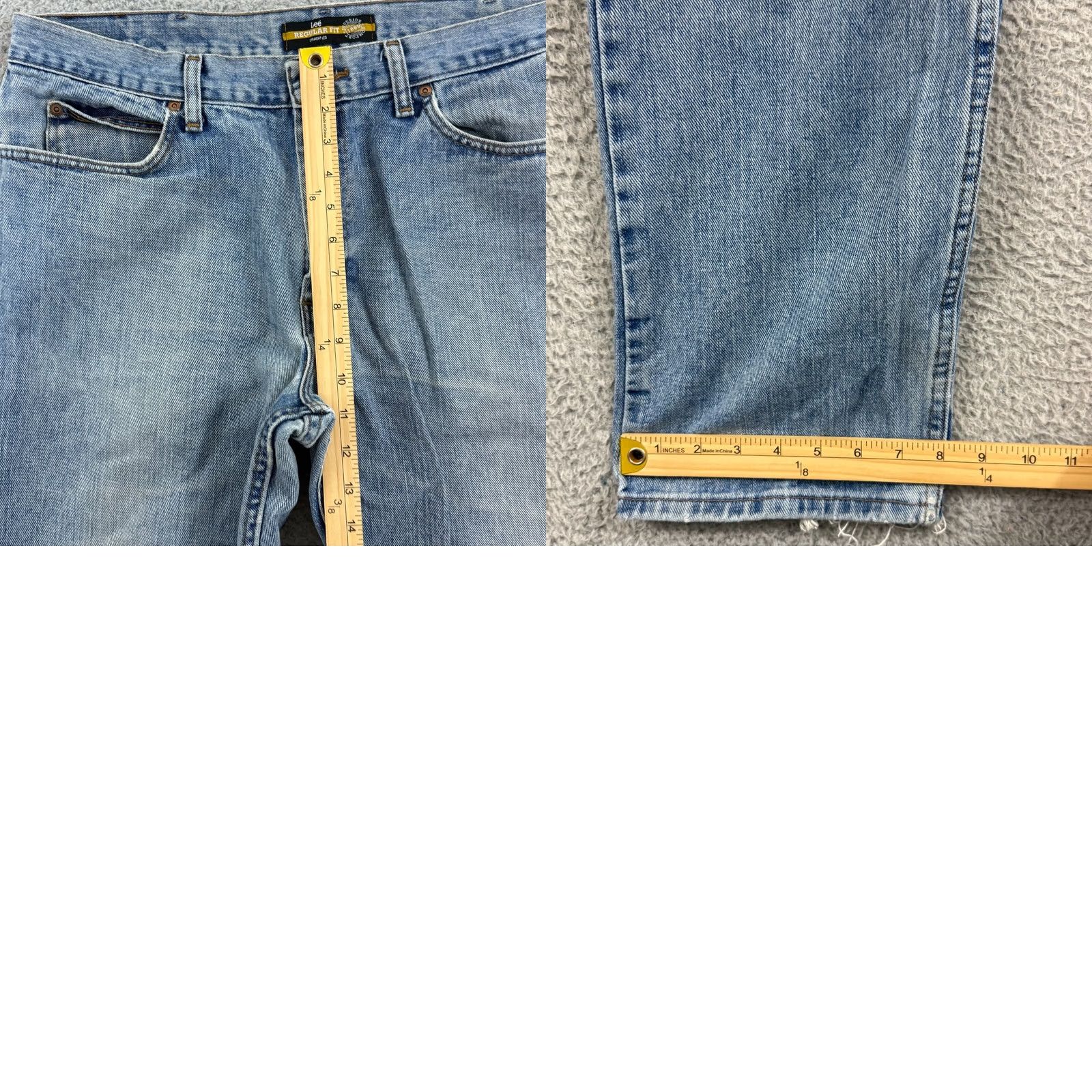 Lee Lee Jeans Mens 38x32 Blue Regular Fit Straight Leg Denim Grunge Skater Workwear Size US 38 / EU 54 - 9 Thumbnail