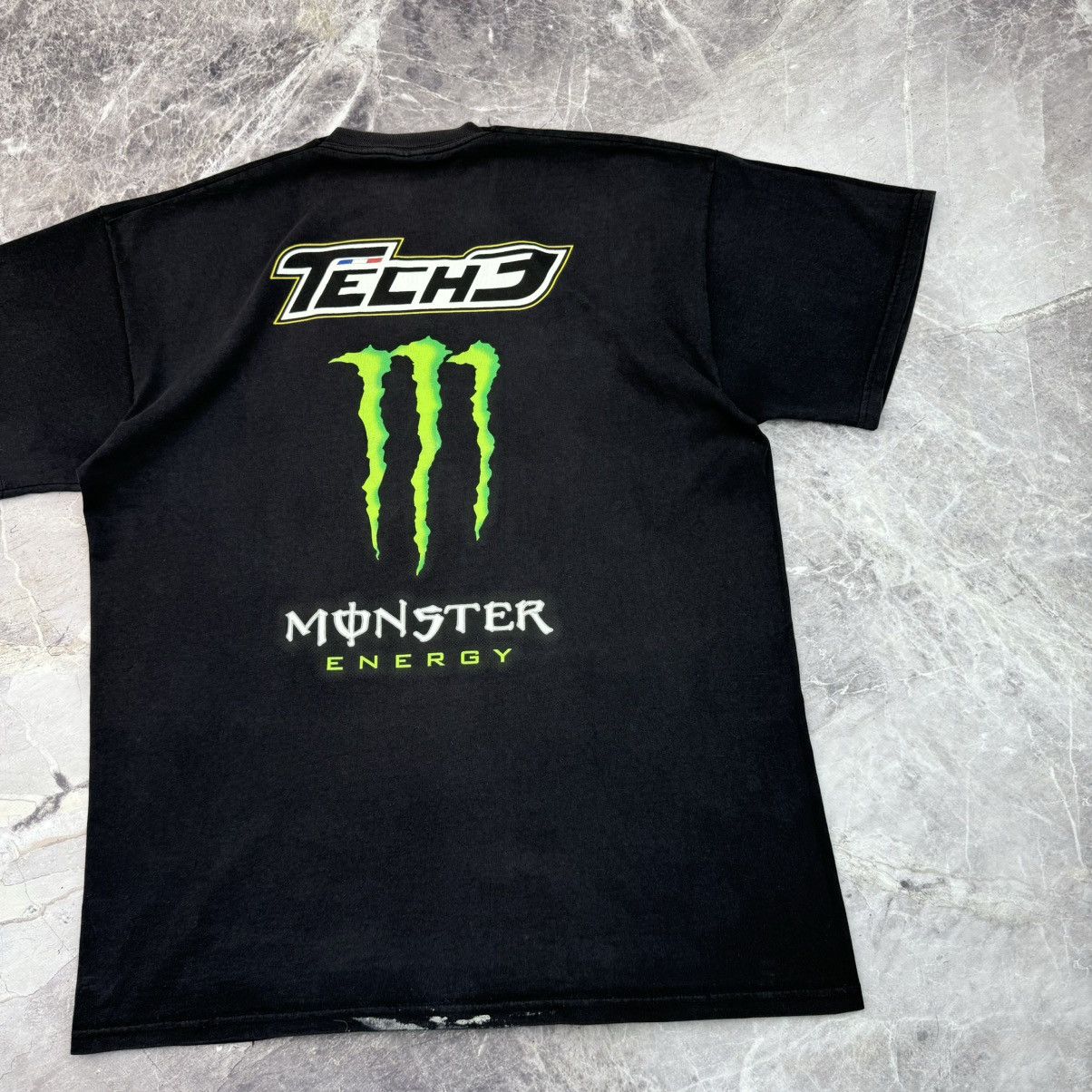 Vintage Monster Energy Tech 3 T shirt Motorsport Rancing Bikers Size US XL / EU 56 / 4 - 16 Thumbnail