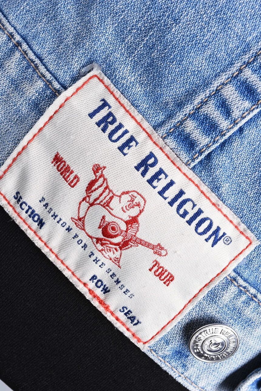 True Religion True Religion Light Wash Denim Trucker Jacket Size US M / EU 48-50 / 2 - 5 Thumbnail