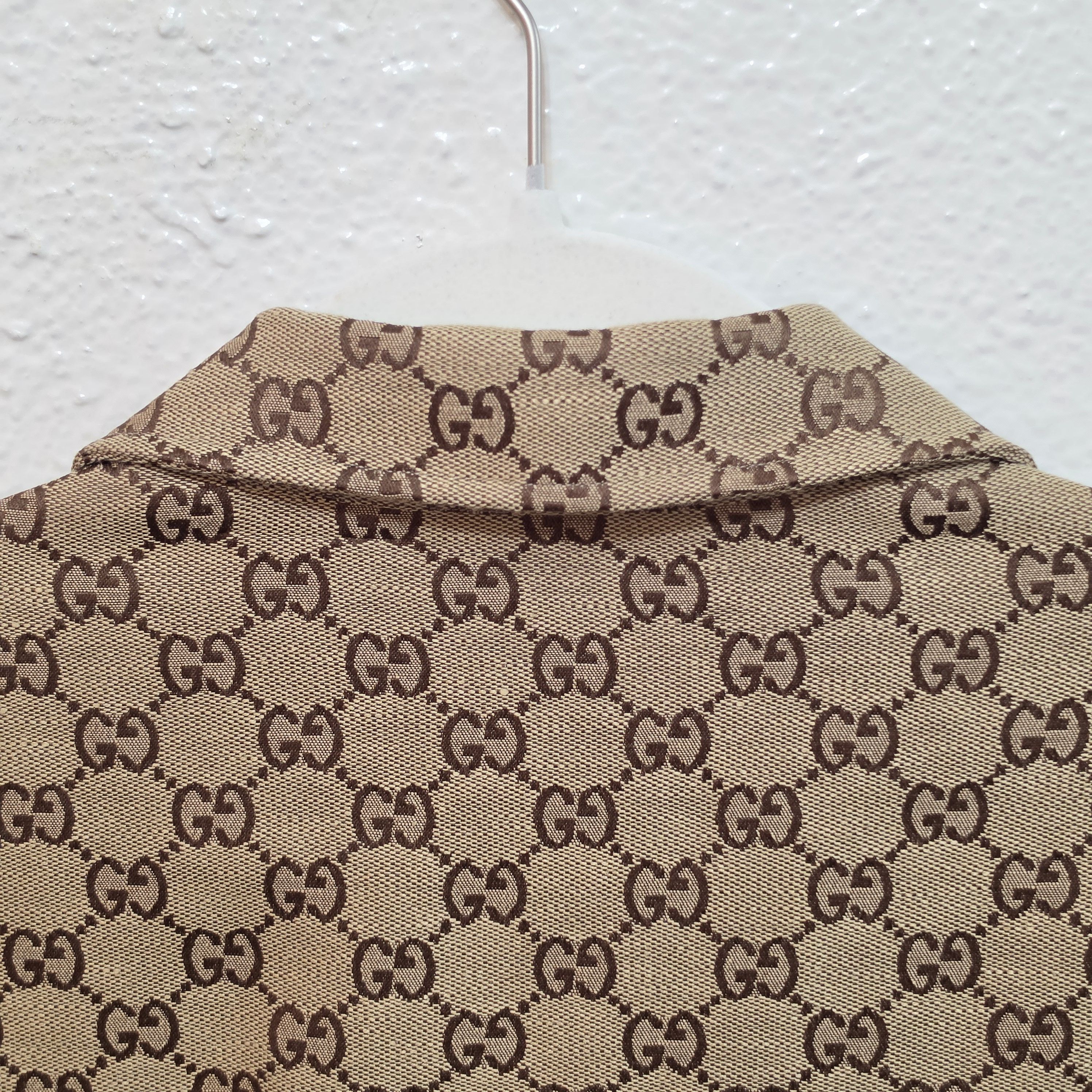 Gucci Linen-blend monogram camp collar shirt Size US L / EU 52-54 / 3 - 8 Thumbnail