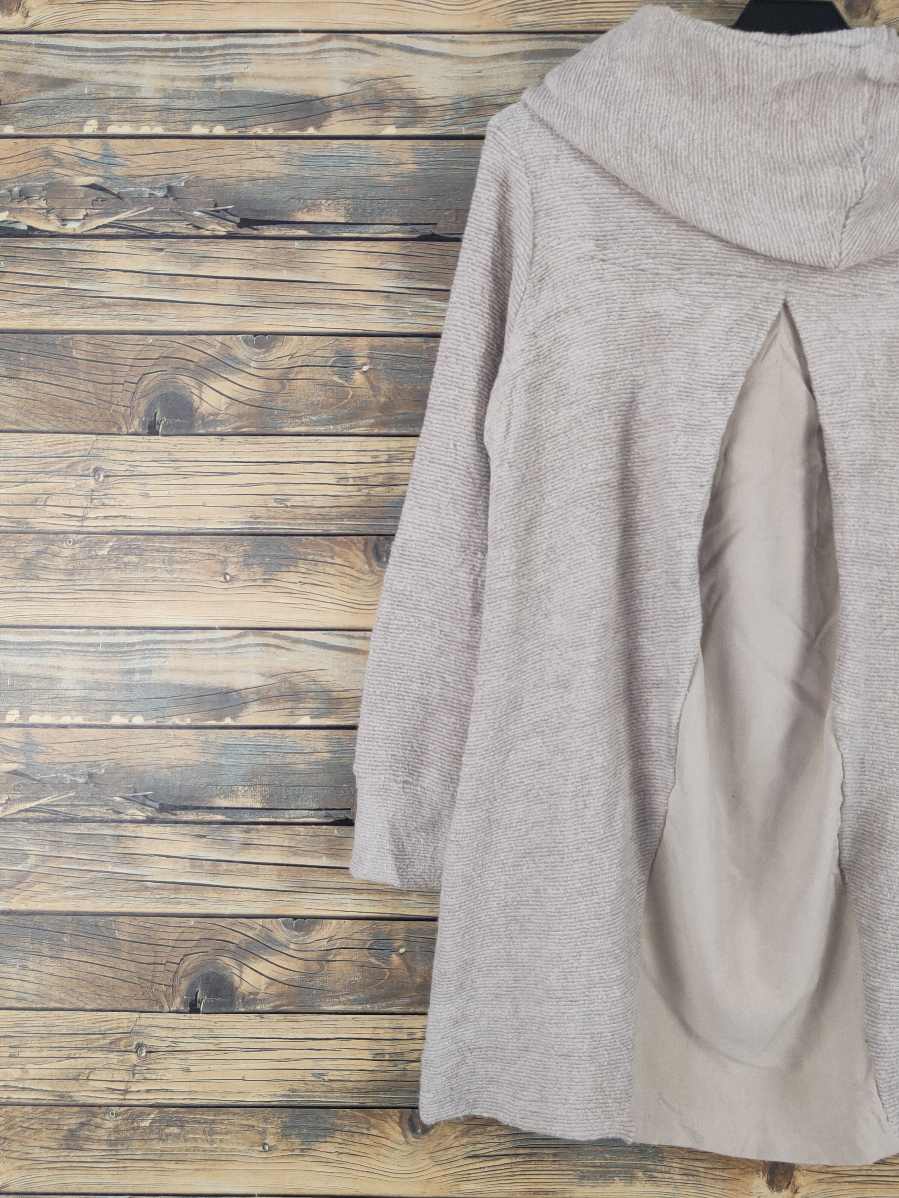 Homespun Knitwear × Japanese Brand × Vintage Winter Stuff Radiate Light Brown Hoodie Knitwear Sweaters Size M / US 6-8 / IT 42-44 - 9 Thumbnail
