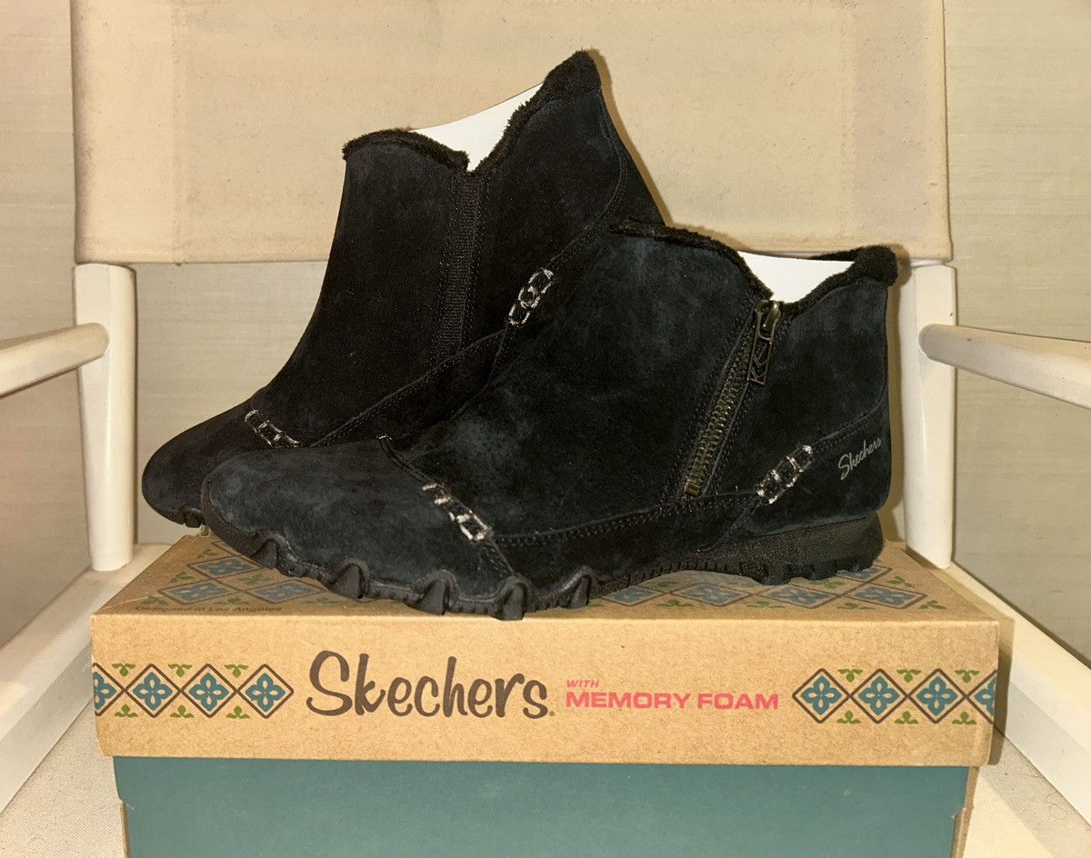 SKECHERS Skechers “Biker MC” Earthy Chic Black Suede Boot Size 9 NIB Size US 9 / IT 39 - 2 Thumbnail