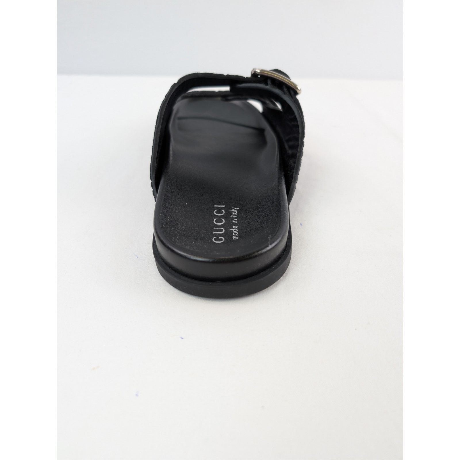 Gucci o1rshd1 GG Suede Slide Sandals in Black Size US 11.5 / EU 44-45 - 14 Thumbnail