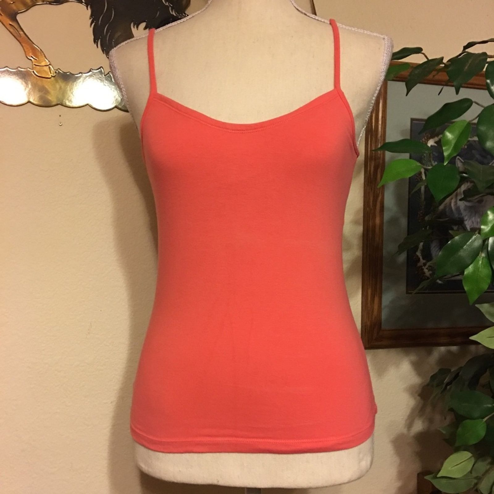 Route 66 Route 66 stretch coral pink cami tank NWOT S Size S / US 4 / IT 40 - 1 Thumbnail