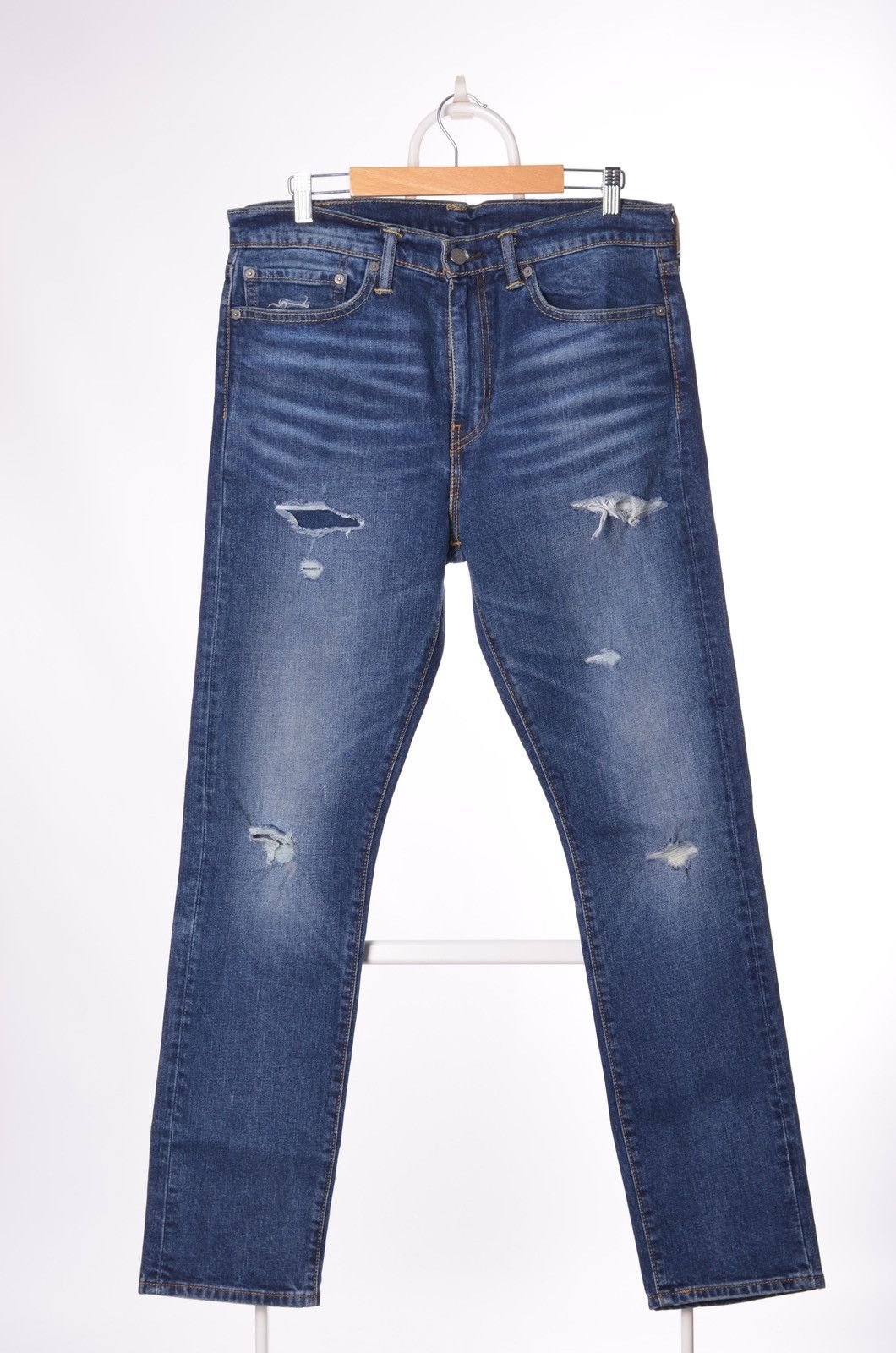Levi's Vintage LEVIS 510 Distressed Denim Jeans size 34 Size US 34 / EU 50 - 3 Thumbnail