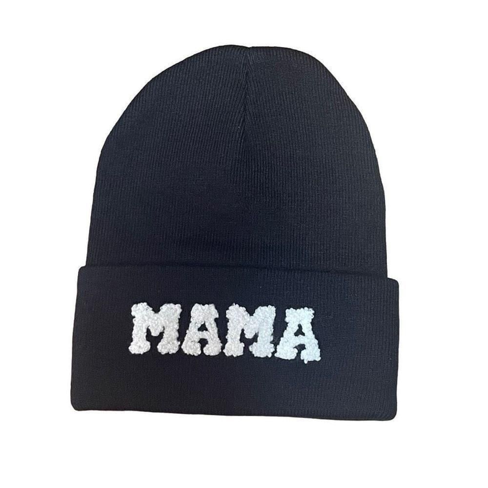 Other Mama And Mini Chenille Letter Black Beanie Hat Set Brand New Size ONE SIZE - 3 Thumbnail