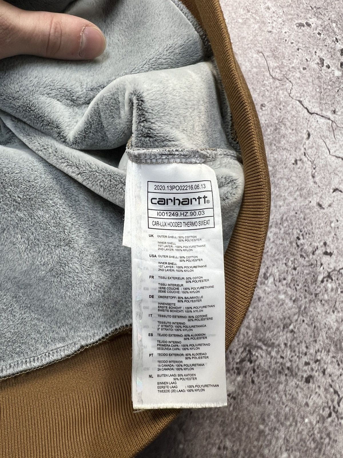 Carhartt Vtg Carhartt Thermal Lined Hoodie Zip Up Sweater thrashed Size US L / EU 52-54 / 3 - 10 Thumbnail