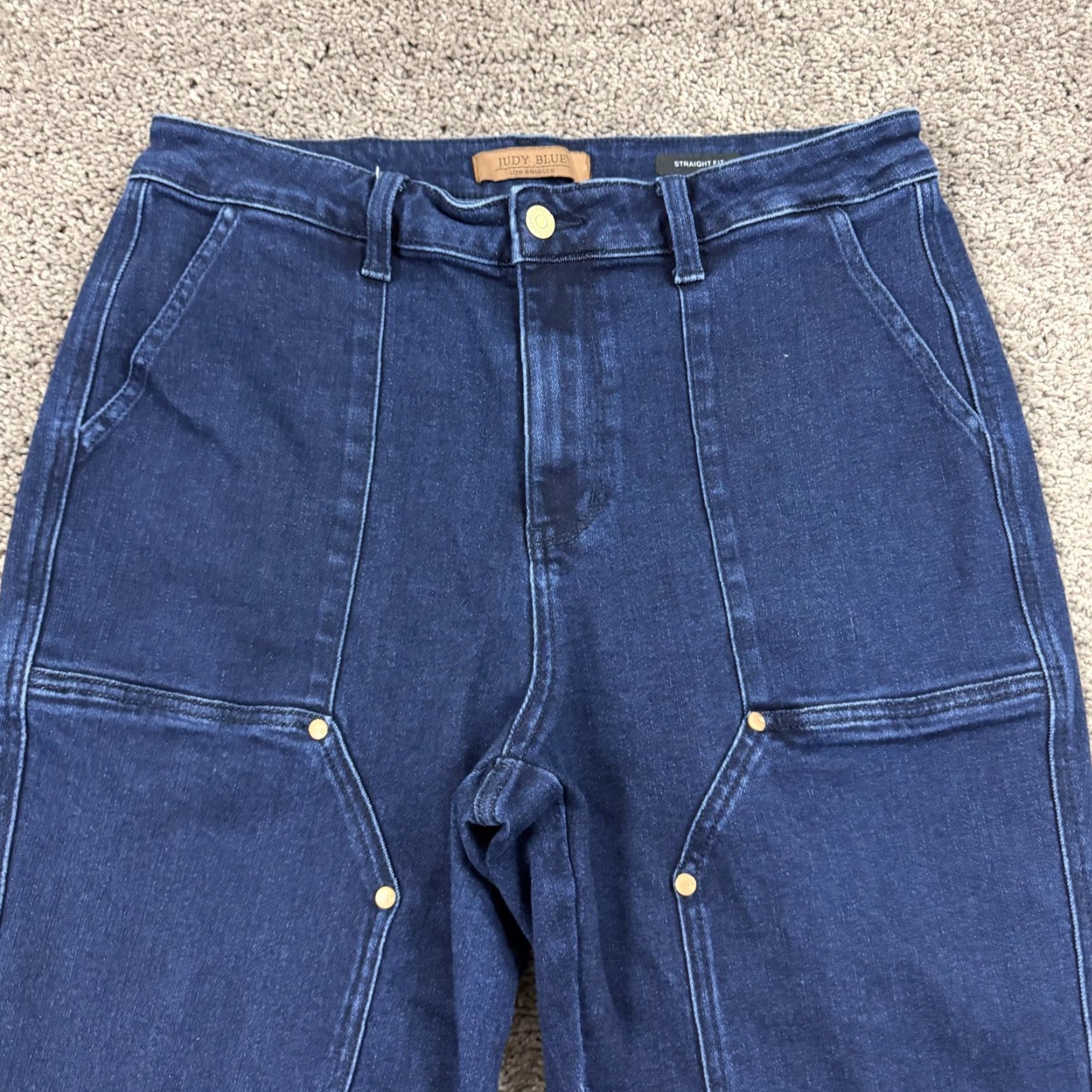 Vintage Judy Blue Jeans Women 32 Straight High Rise Dark Wash 32x29 Denim Size 24" / US 00 / IT 34 - 2 Thumbnail
