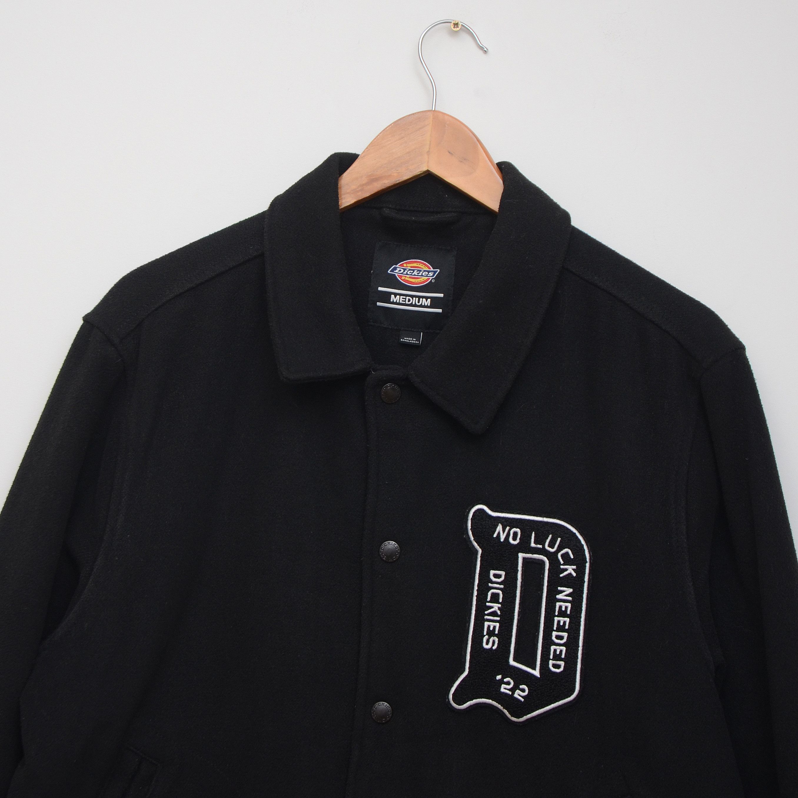 Dickies Dickies Union Springs Jacket Sz M Black Varsity Bomber Wool Size US M / EU 48-50 / 2 - 2 Thumbnail