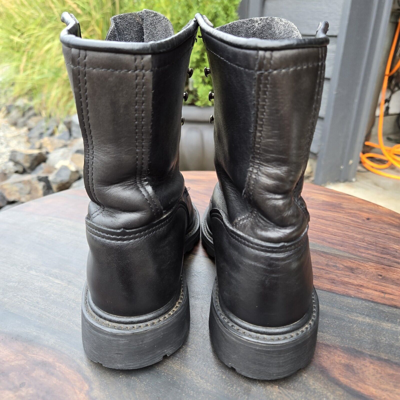 Red Wing Vintage Red Wing Black Leather Women Steel Toe Boots S 7 BB4 Size US 7 / EU 40 - 11 Thumbnail