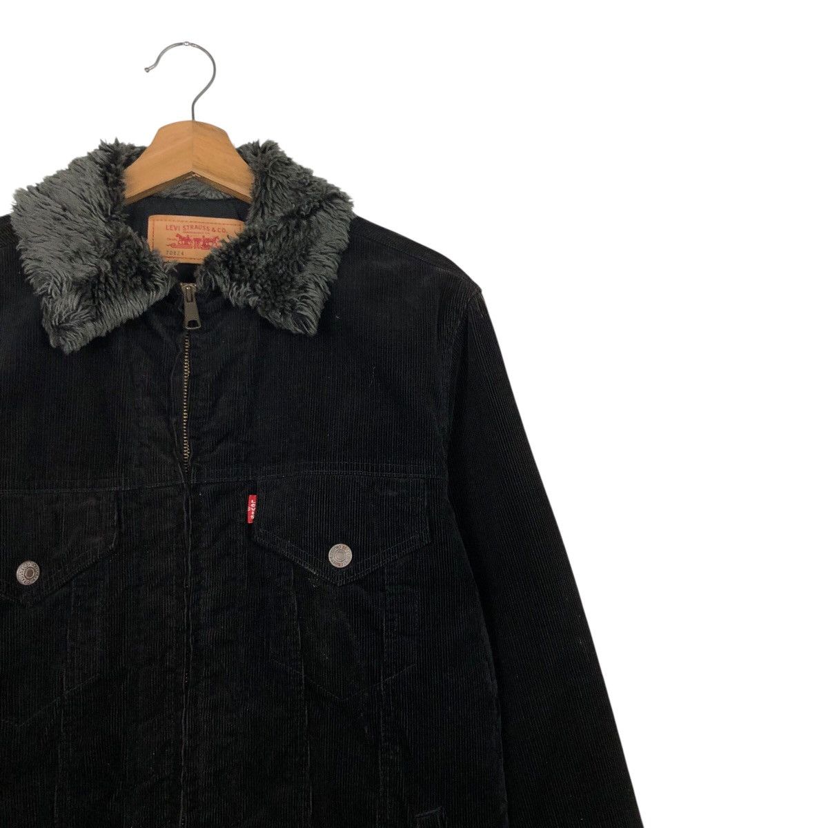 Levi's 📌Vintage Biker Chore Jacket Levi's Corduroy Mink Fur Collar Size US L / EU 52-54 / 3 - 7 Thumbnail
