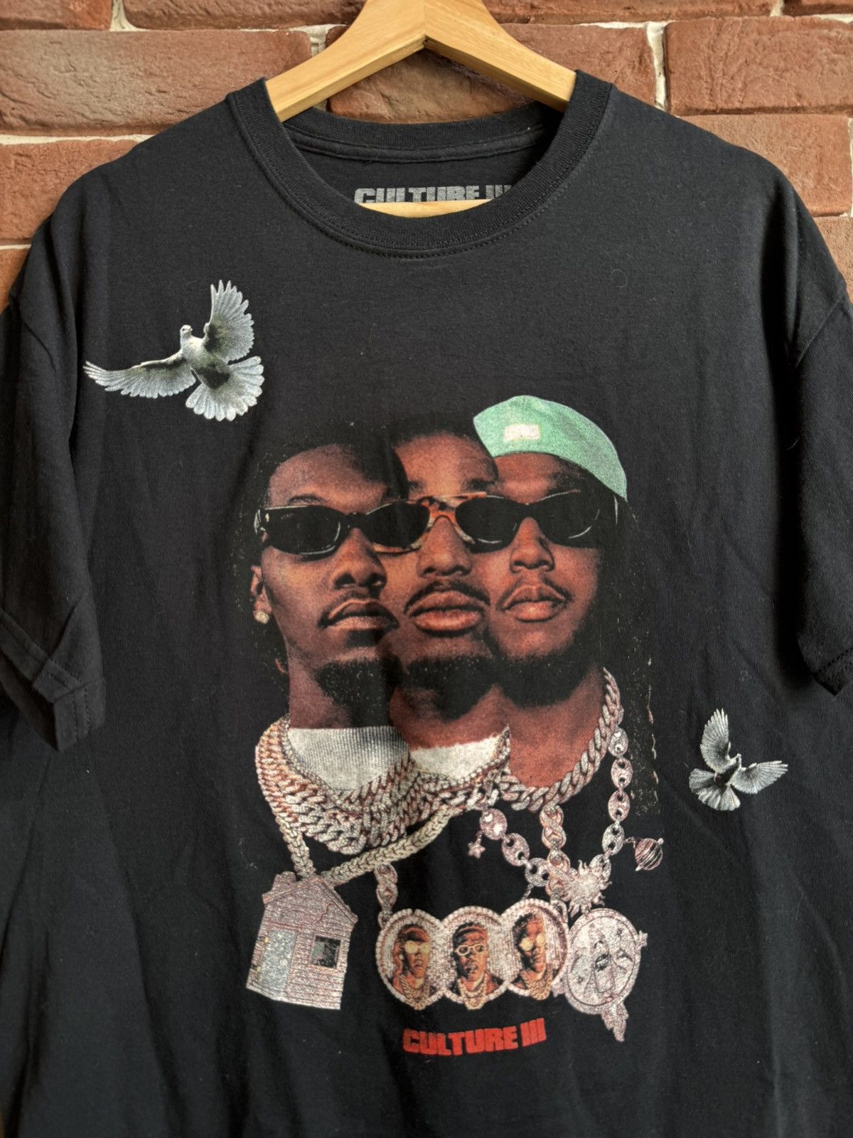 Migos Migos Culture III 3 🕊 Cover Promo Tee Black rap band Large Size US L / EU 52-54 / 3 - 2 Thumbnail