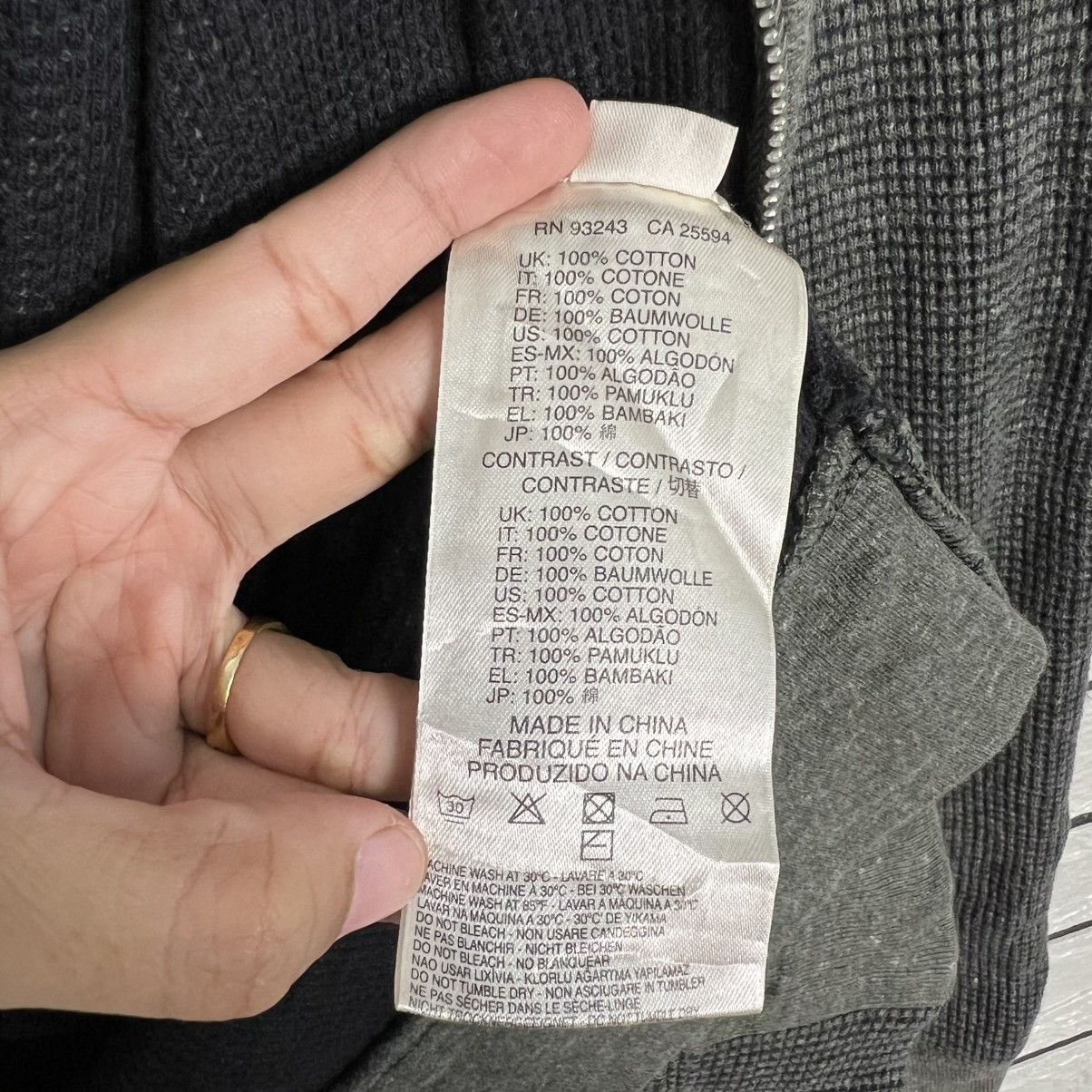 Diesel DIESEL Waffle Pattern Stand Collar Sweater Jacket #4082-C186 Size US S / EU 44-46 / 1 - 16 Thumbnail