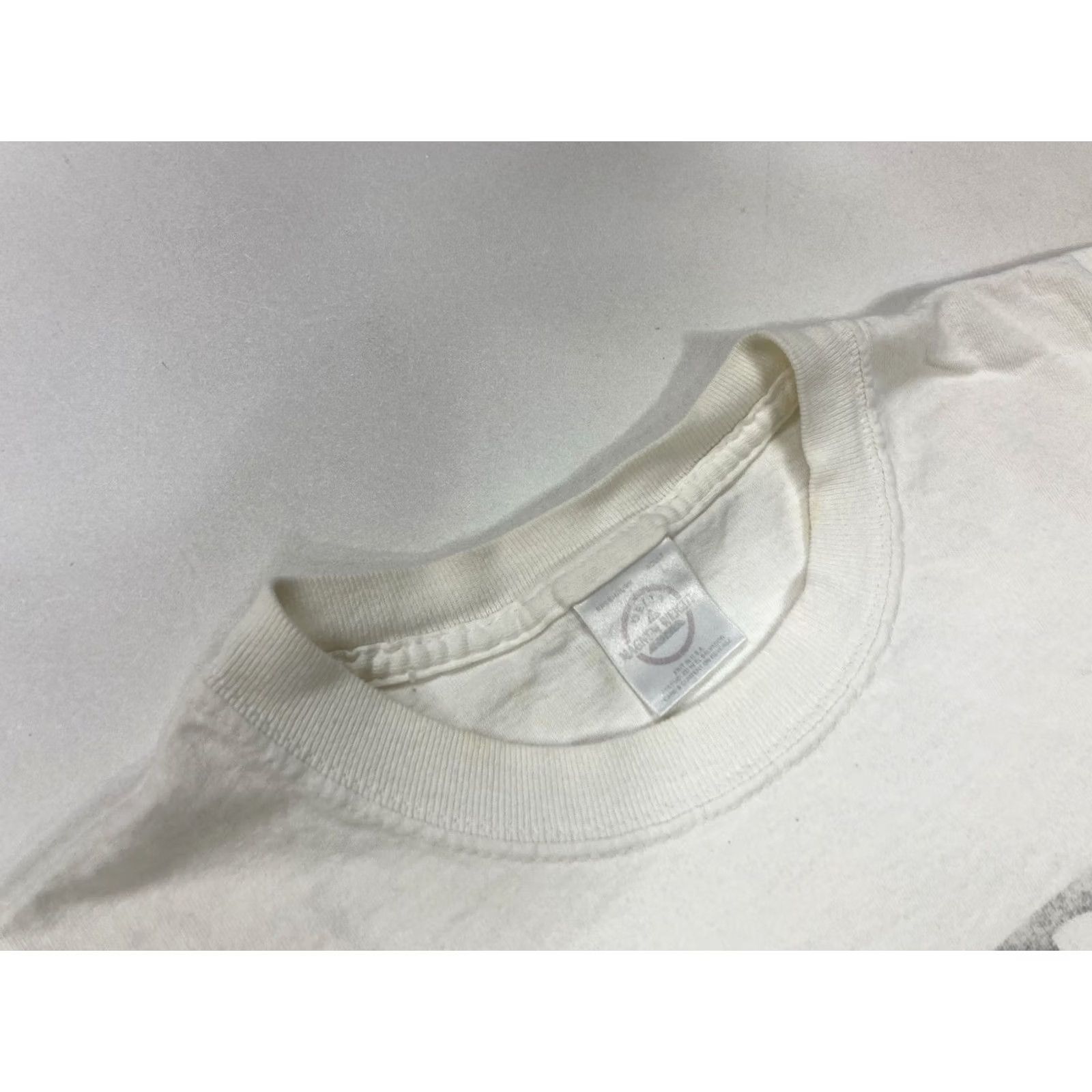 Delta VINTAGE Delta USA Graphic Print T-Shirt Men Large White Cotton Logo Crew Neck Short Sleeve Size US L / EU 52-54 / 3 - 4 Thumbnail
