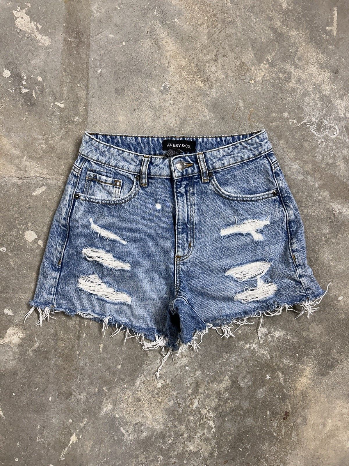Other Avery & Co. Denim Mini Shorts Size 1 Womens Size 26" / US 2 / IT 38 - 2 Thumbnail
