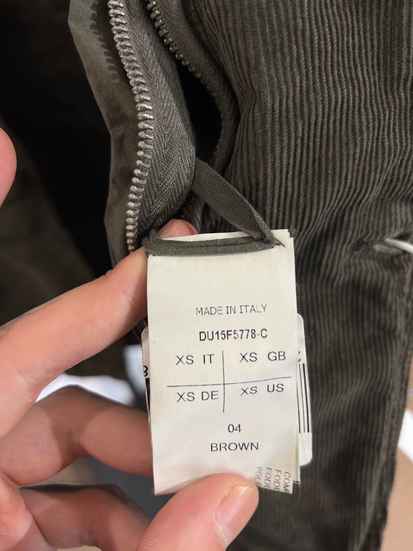 Rick Owens Rick Owens DRKSHDW brown corduroy blazer XS Size US XS / EU 42 / 0 - 7 Thumbnail