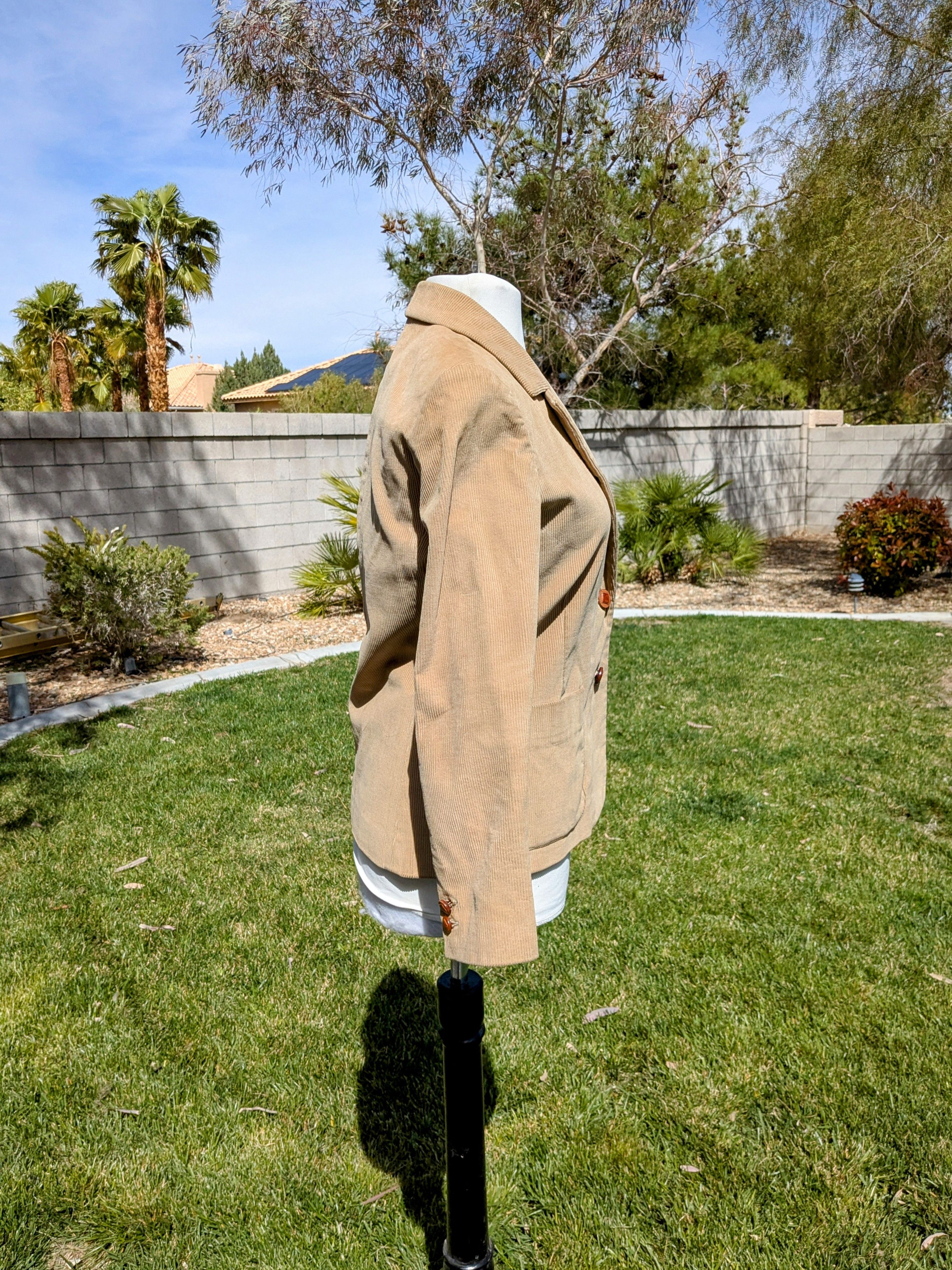 Vintage VTG The Fashion Place Petite Corduroy Sears Roebuck Blazer Size M / US 6-8 / IT 42-44 - 3 Thumbnail