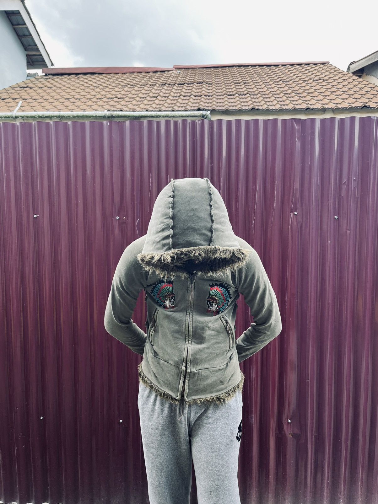 Japanese Brand VTG LA GATE INDIAN JAPANESE FUR HOODIE IFSIXWASNINE STYLE Size US M / EU 48-50 / 2 - 2 Thumbnail