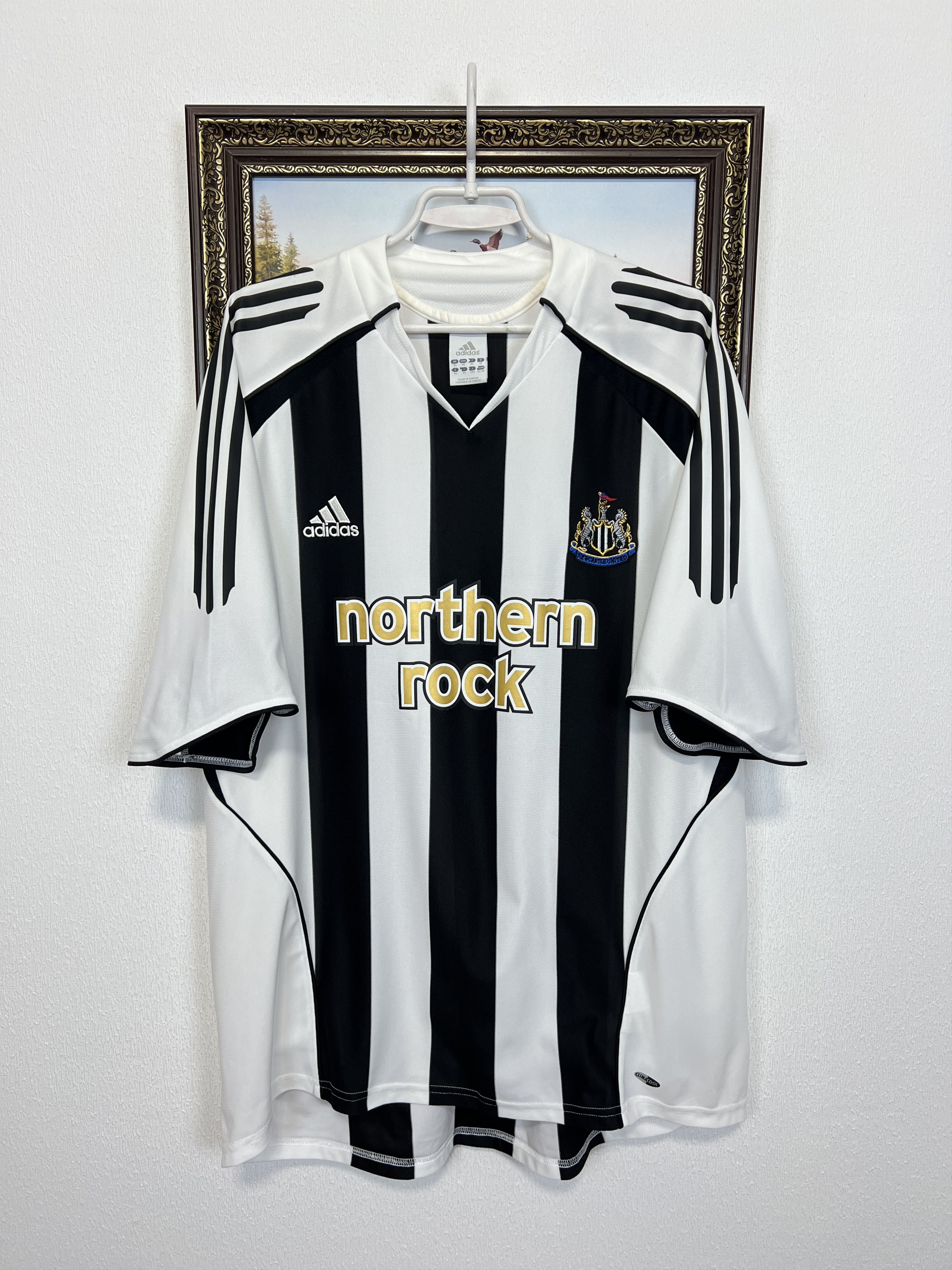 Adidas Newcastle Home football shirt 2005 Soccer Jersey Trikot Rare Size US XL / EU 56 / 4 - 1 Thumbnail