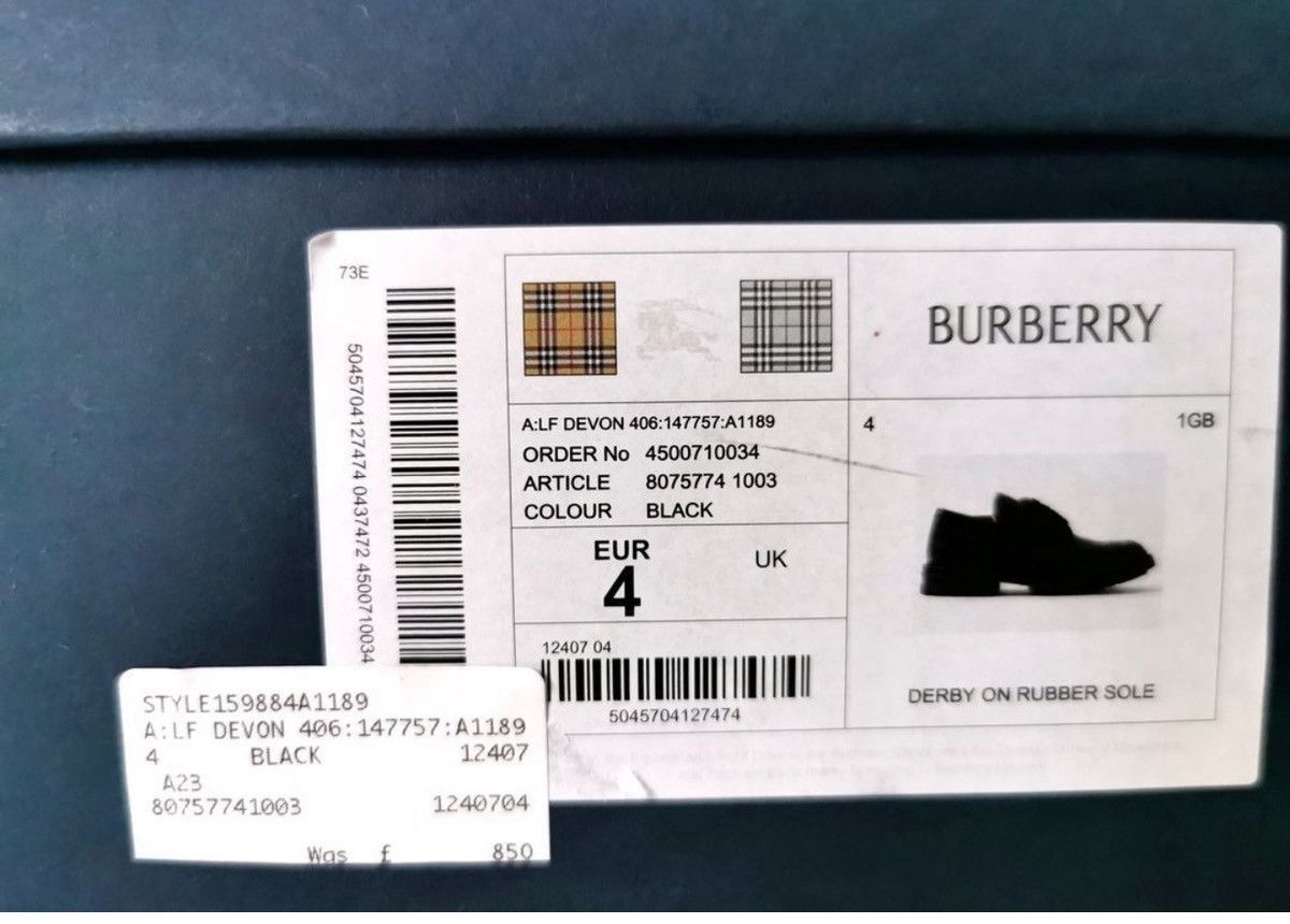 Burberry Burberry x Tricker’s Leather Derby Shoes – UK 4 / EU 36 – Size US 5 / EU 37 - 9 Thumbnail