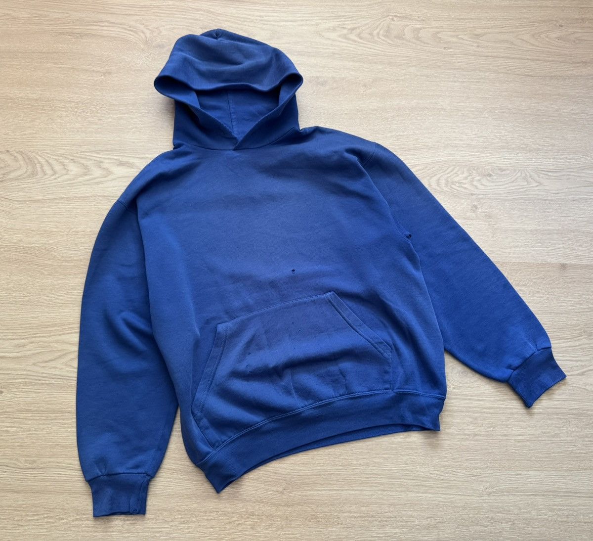 Russell Athletic Vintage 00s Russell Sunfaded y2k Thrashed Boxy Fit Hoodie Size US M / EU 48-50 / 2 - 1 Thumbnail