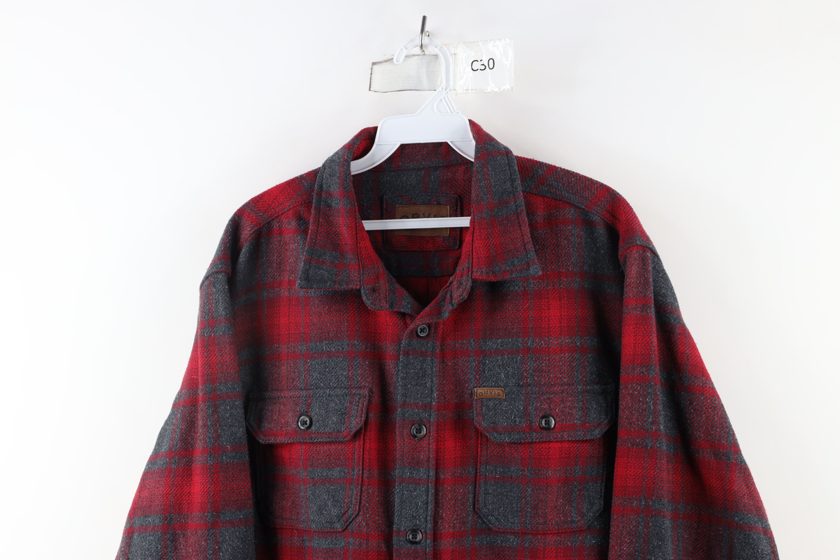 Orvis × Vintage Vintage Orvis Heavyweight Collared Button Shirt Plaid Size US L / EU 52-54 / 3 - 2 Thumbnail