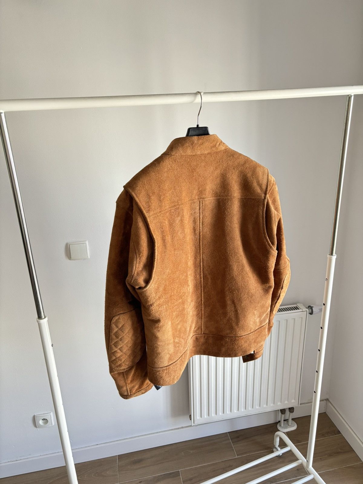 Genuine Leather Vintage Tan Suede Leather Biker Jacket New With Tags Size US M / EU 48-50 / 2 - 7 Thumbnail