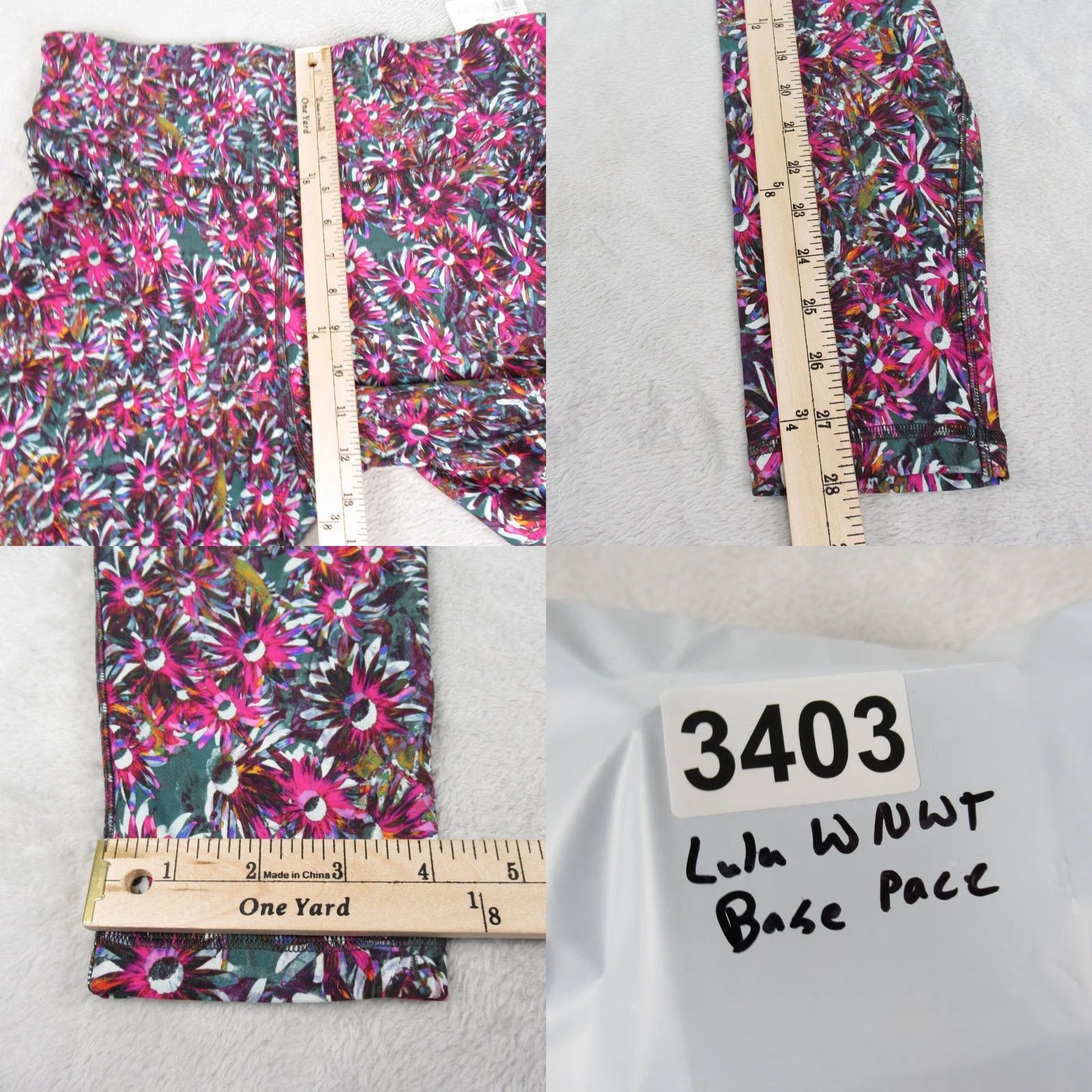Lululemon Lululemon Base Pace HR Tight Leggings Women 14W Ankle Floral Fleece 28in Inseam Multicolor Running Gym Training Activewear Womens Size 36" / US 14 / IT 50 - 9 Thumbnail