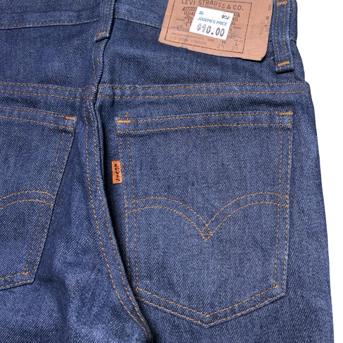 Levi's Vintage 80s Levi's 716-0914 Student Orange Tab Jeans 25x29 Size US 26 / EU 42 - 2 Thumbnail