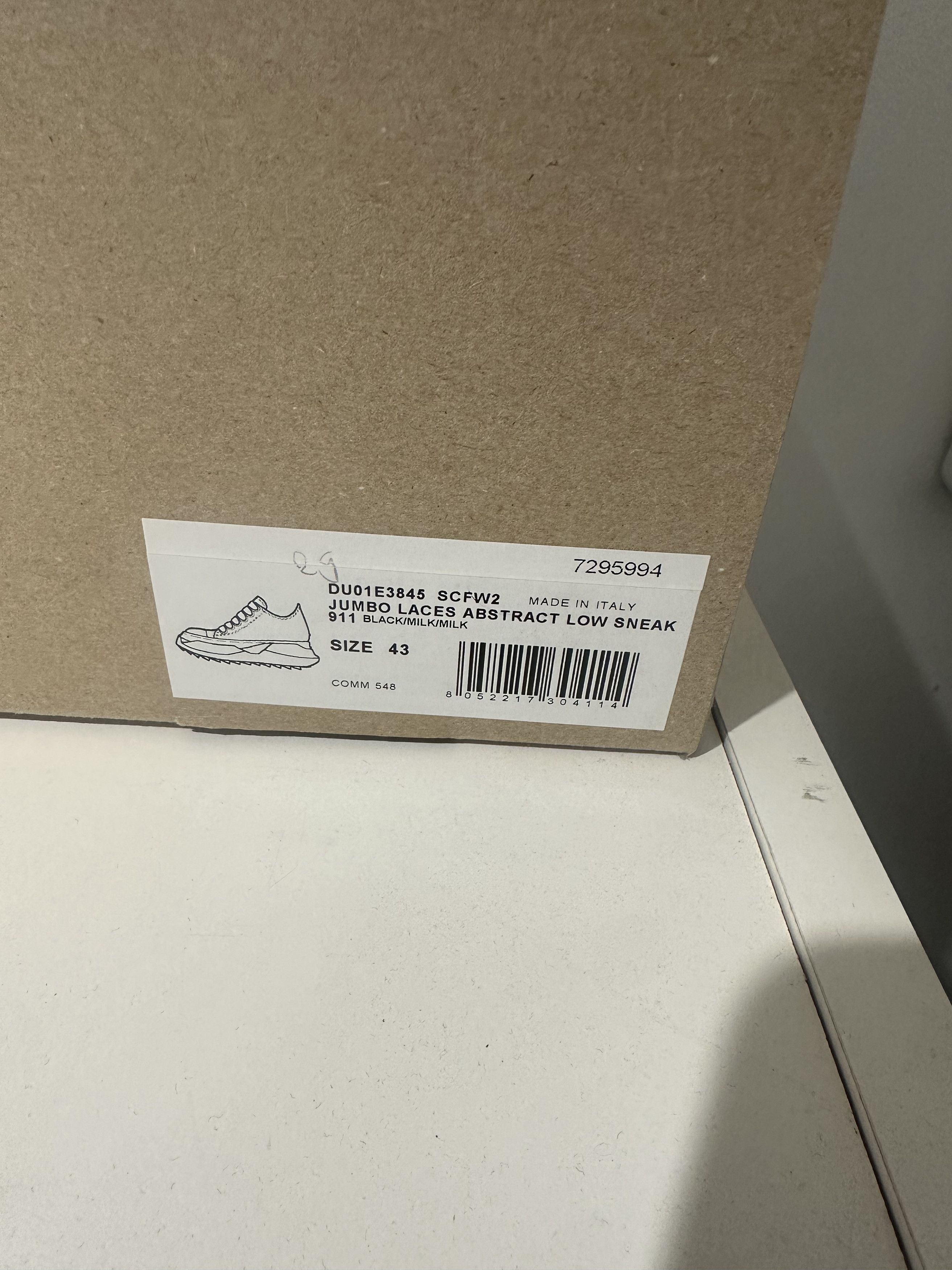 Rick Owens Drkshdw RICK OWENS - DRKSHDW Abstract Low Sneaker Black Milk Size US 10 / EU 43 - 7 Thumbnail