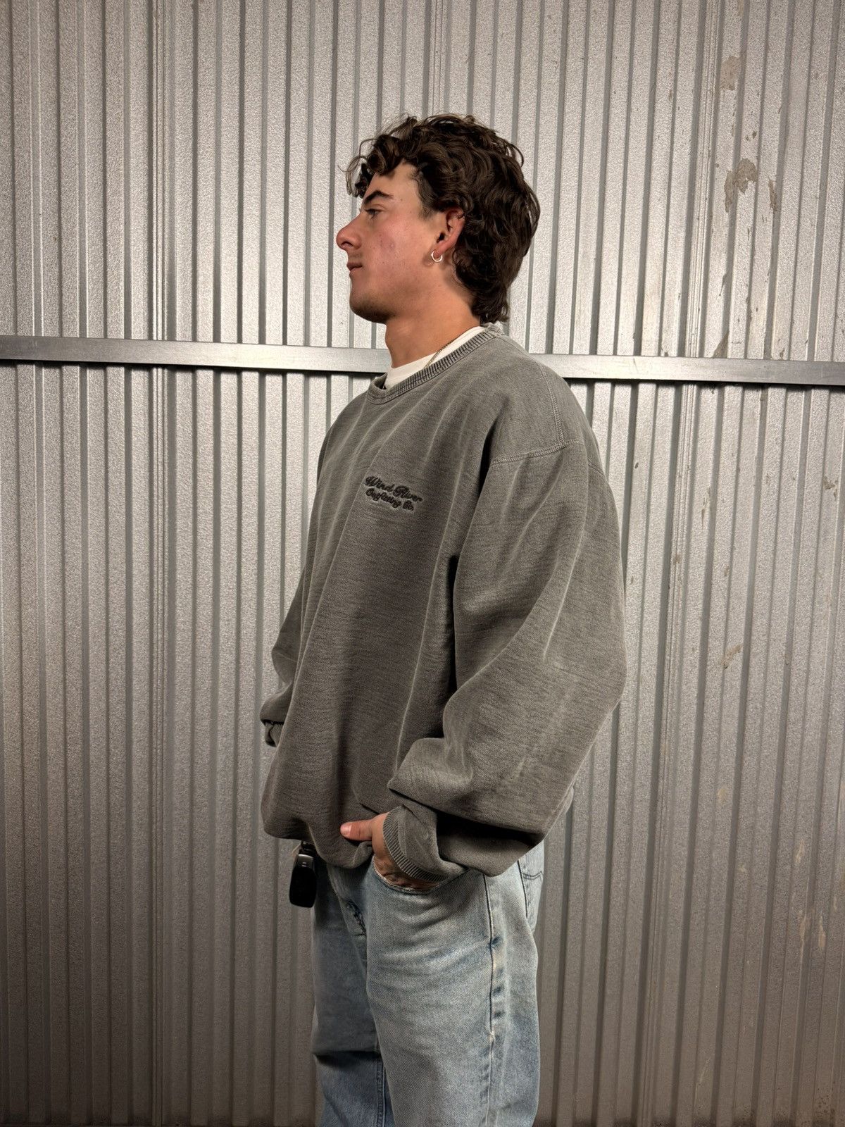 Windriver Vintage Wind River Ash Gray Faded Crewneck Size US XL / EU 56 / 4 - 2 Thumbnail