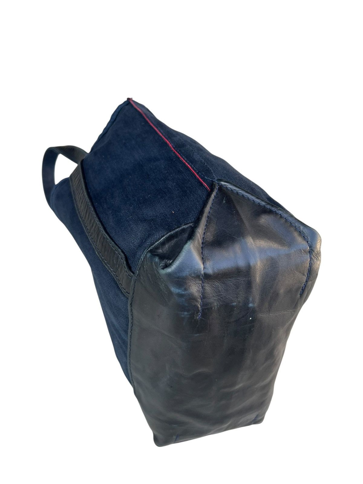 45rpm Vintage 45rpm Indigo Dyed Denim + Leather Tote Bag Size ONE SIZE - 14 Thumbnail