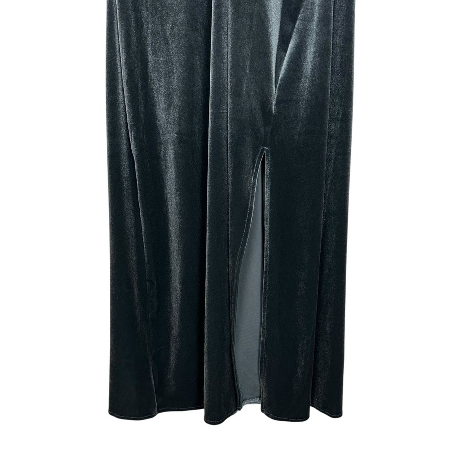 Banana Republic NWT Banana Republic Velvet Midi Slit Halter Dress Large Size L / US 10 / IT 46 - 7 Thumbnail