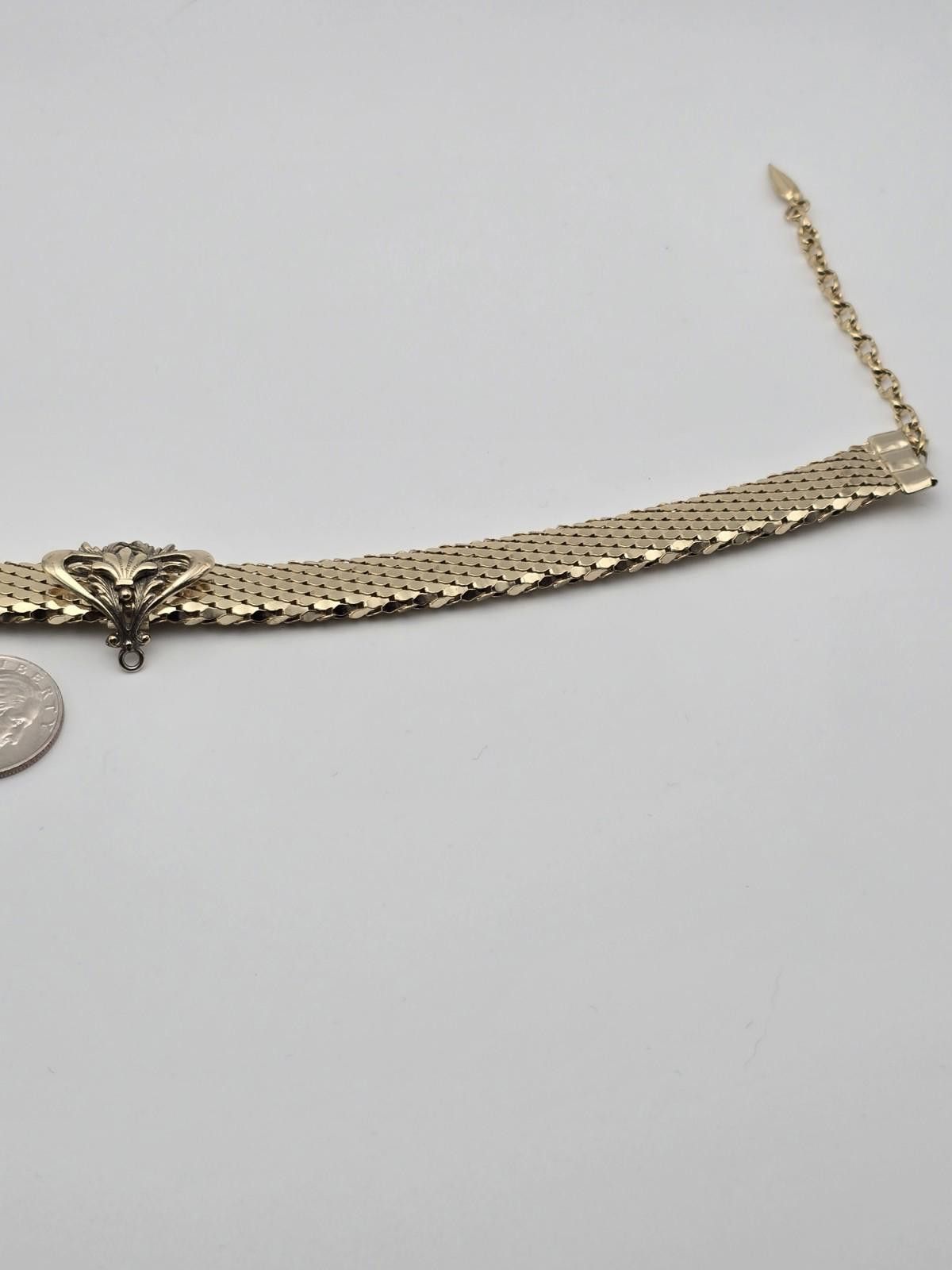 Other Whiting & Davis Gold Mesh Victorian Revival Choker Necklace Size ONE SIZE - 9 Thumbnail