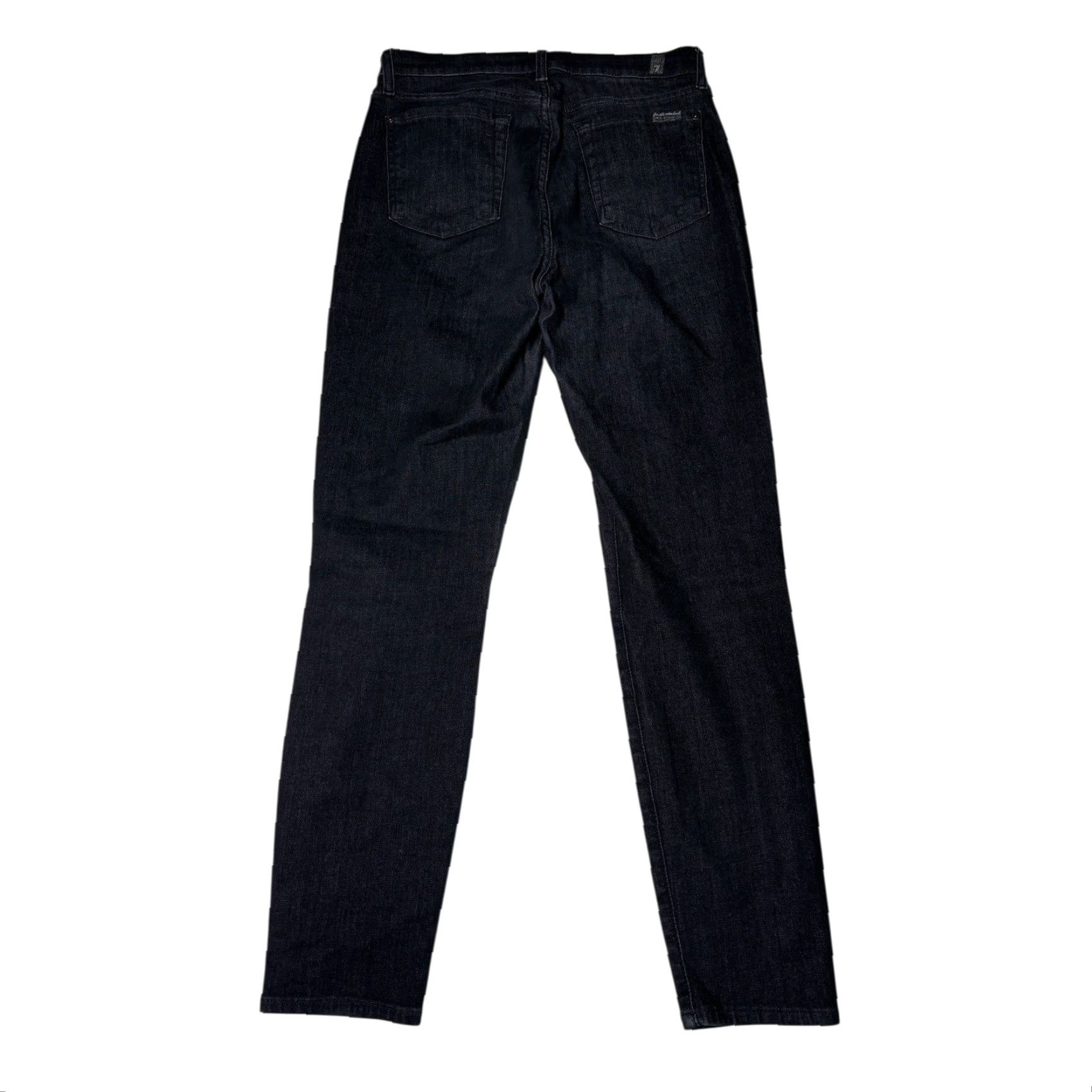 7 For All Mankind VINTAGE? No. Seven For All Mankind Gwenevere High Waist Ankle Black Denim Jeans 28 Size 28" / US 6 / IT 42 - 7 Thumbnail